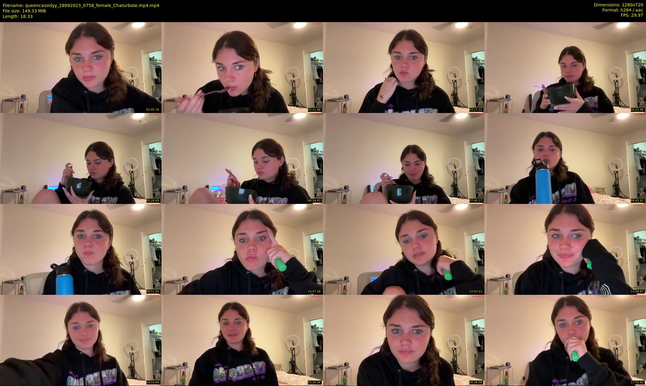 queencassidyy — 19 minute Chaturbate female cam show recording, 720p, Sep 28, 2023