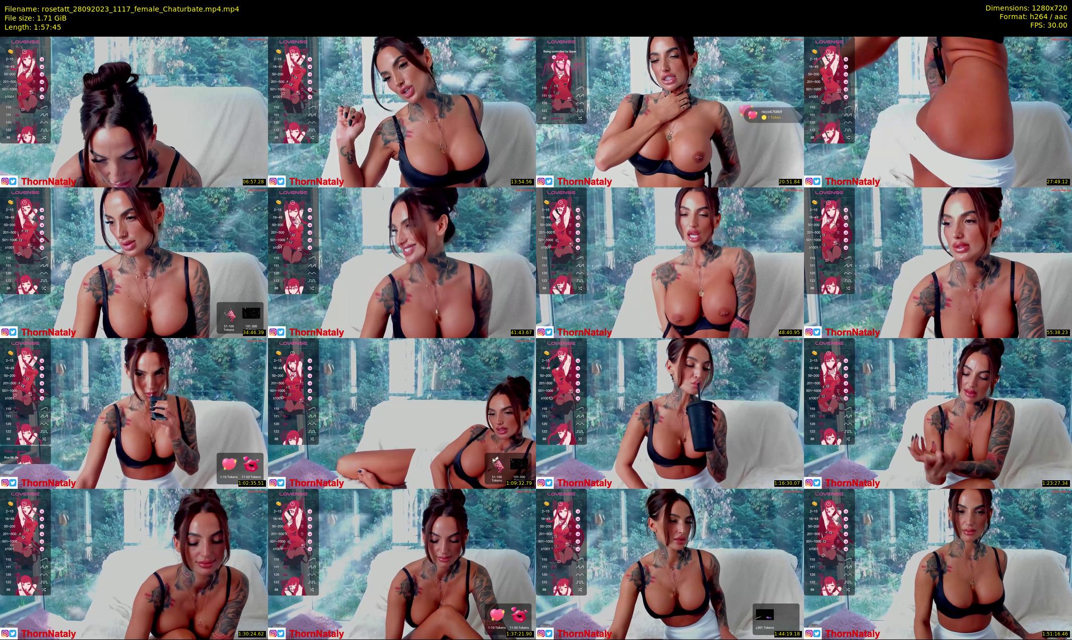 rosetatt — 118 minute Chaturbate female cam show recording, 720p, Sep 28, 2023