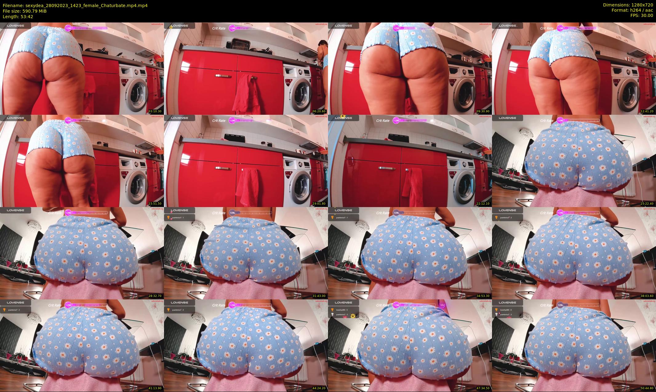 sexydea — 54 minute Chaturbate female cam show recording, 720p, Sep 28, 2023