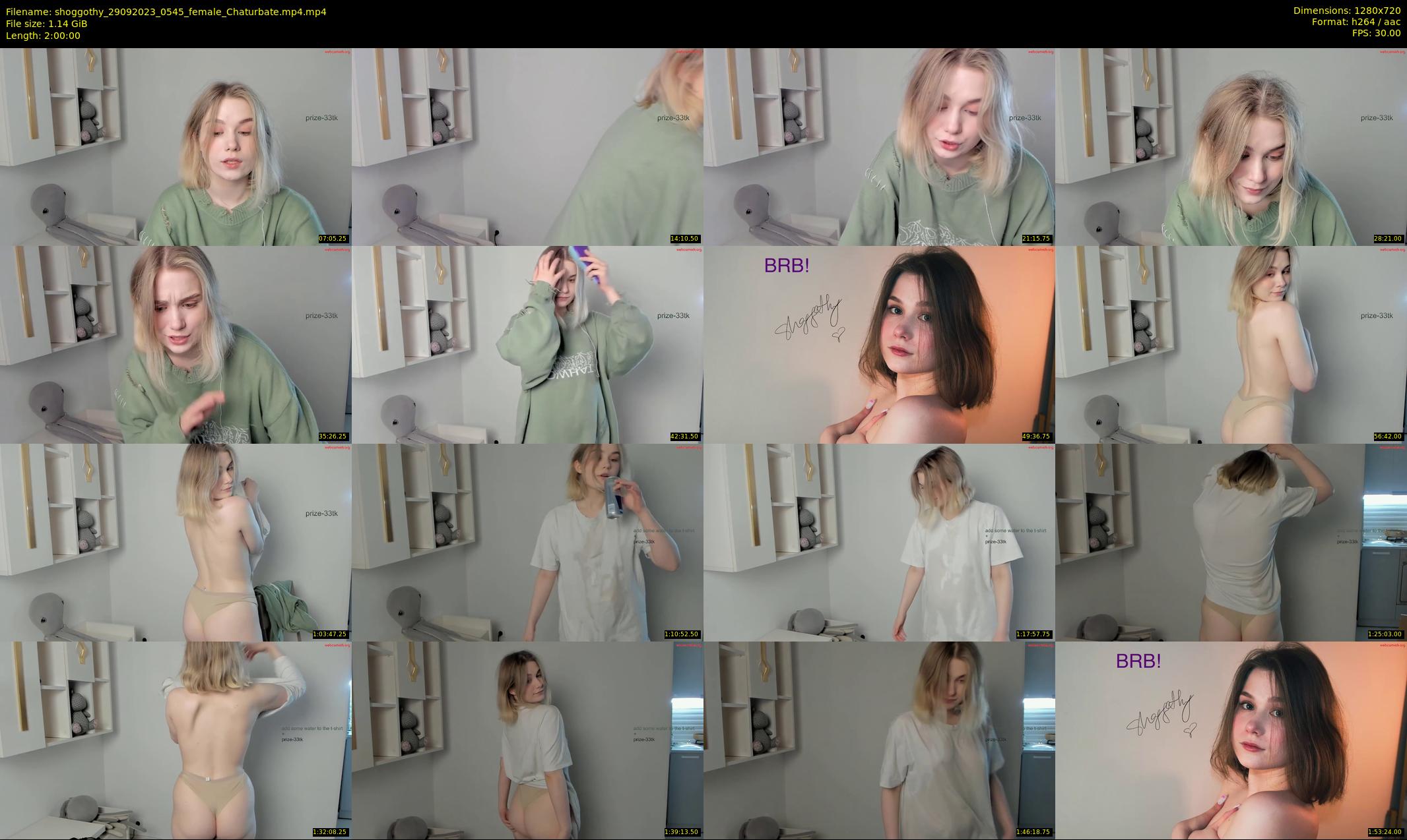 shoggothy — 120 minute Chaturbate female cam show recording, 720p, Sep 29, 2023