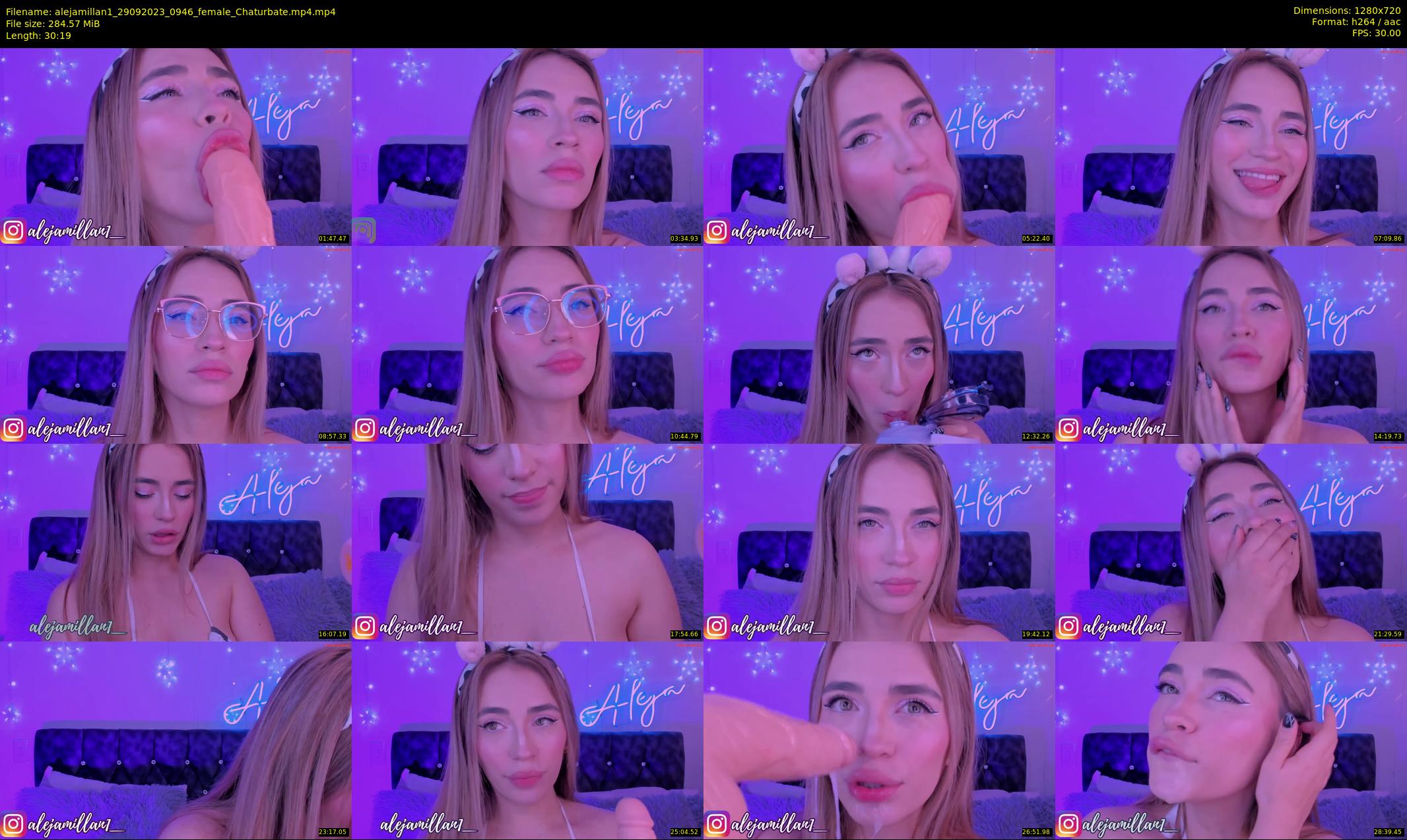 alejamillan1 — 31 minute Chaturbate female cam show recording, 720p, Sep 29, 2023