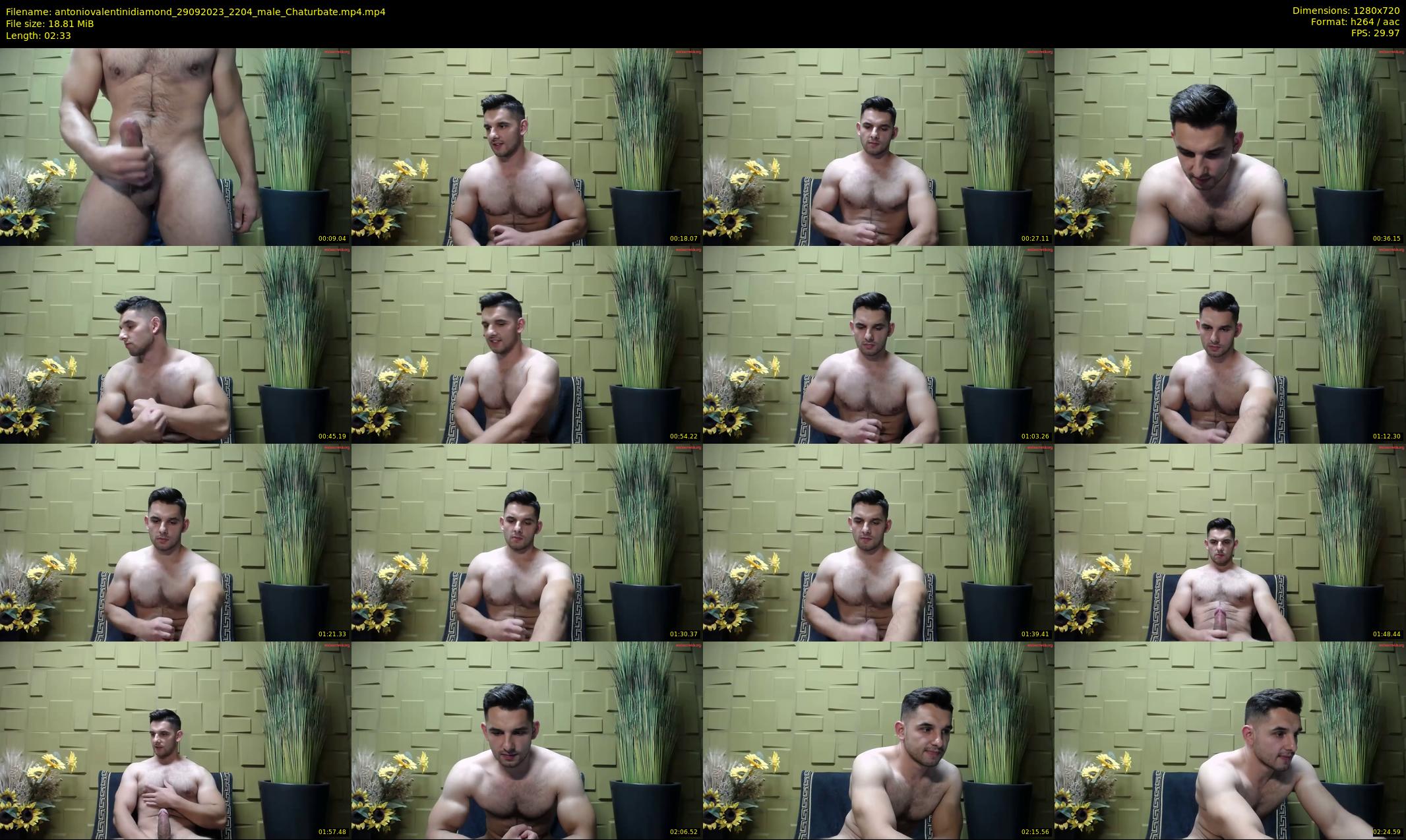 antoniovalentinidiamond — 3 minute Chaturbate male cam show recording, 720p, Sep 29, 2023