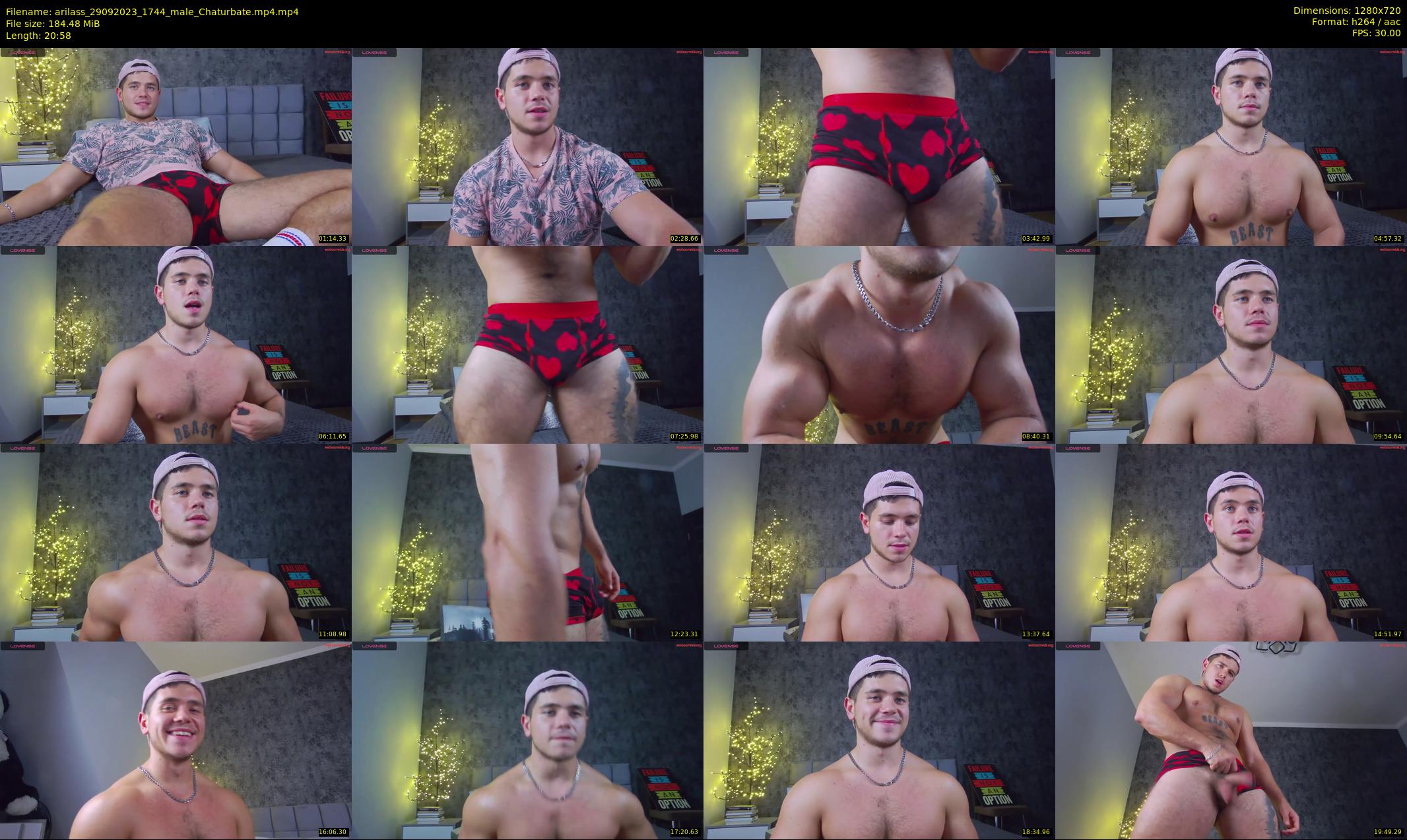 arilass — 21 minute Chaturbate male cam show recording, 720p, Sep 29, 2023