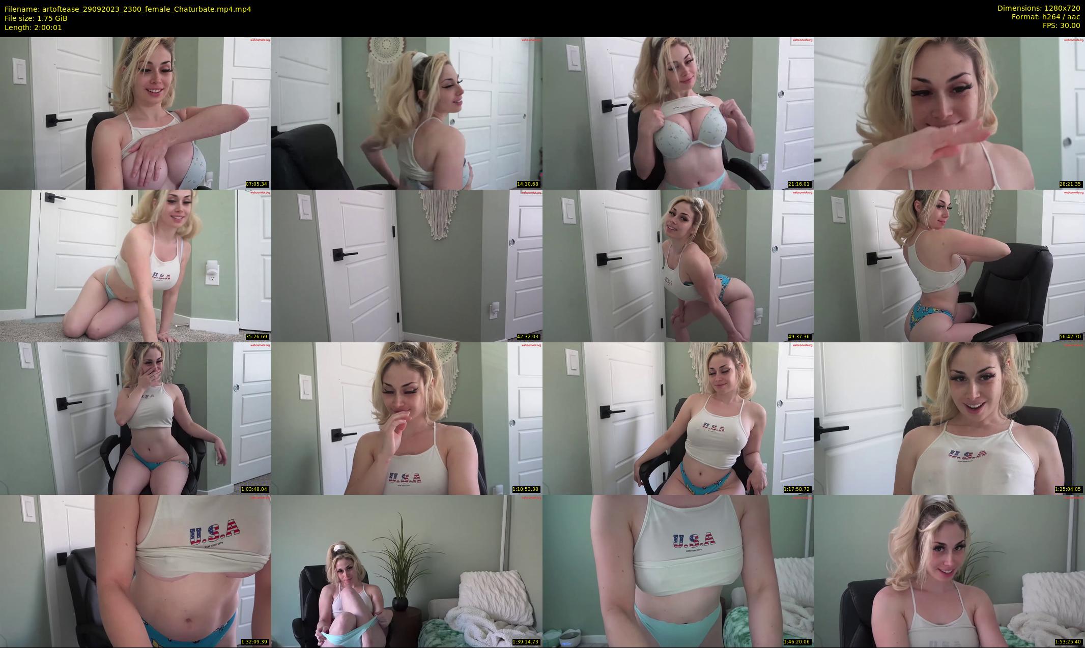 artoftease — 121 minute Chaturbate female cam show recording, 720p, Sep 29, 2023