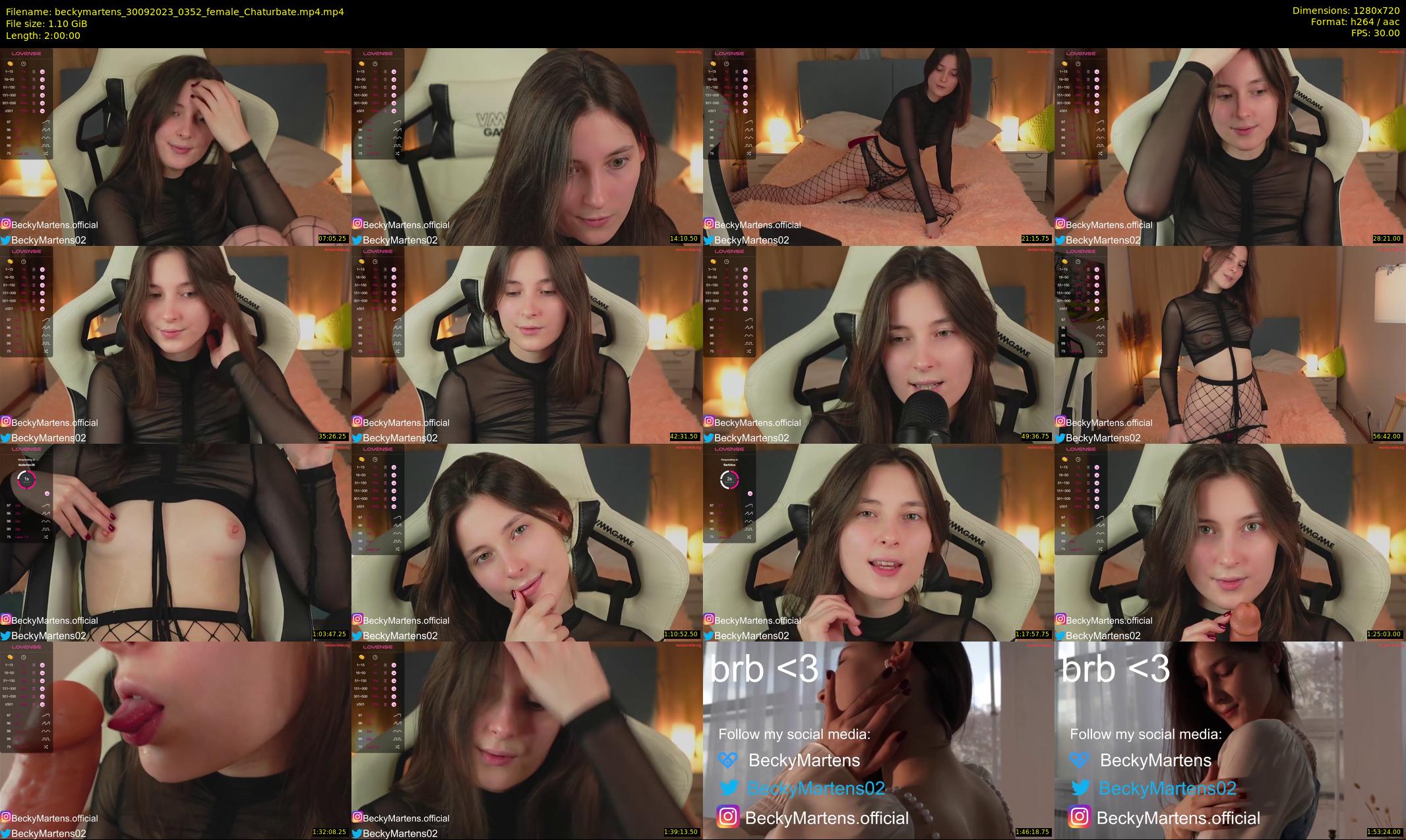 beckymartens — 120 minute Chaturbate female cam show recording, 720p, Sep 30, 2023