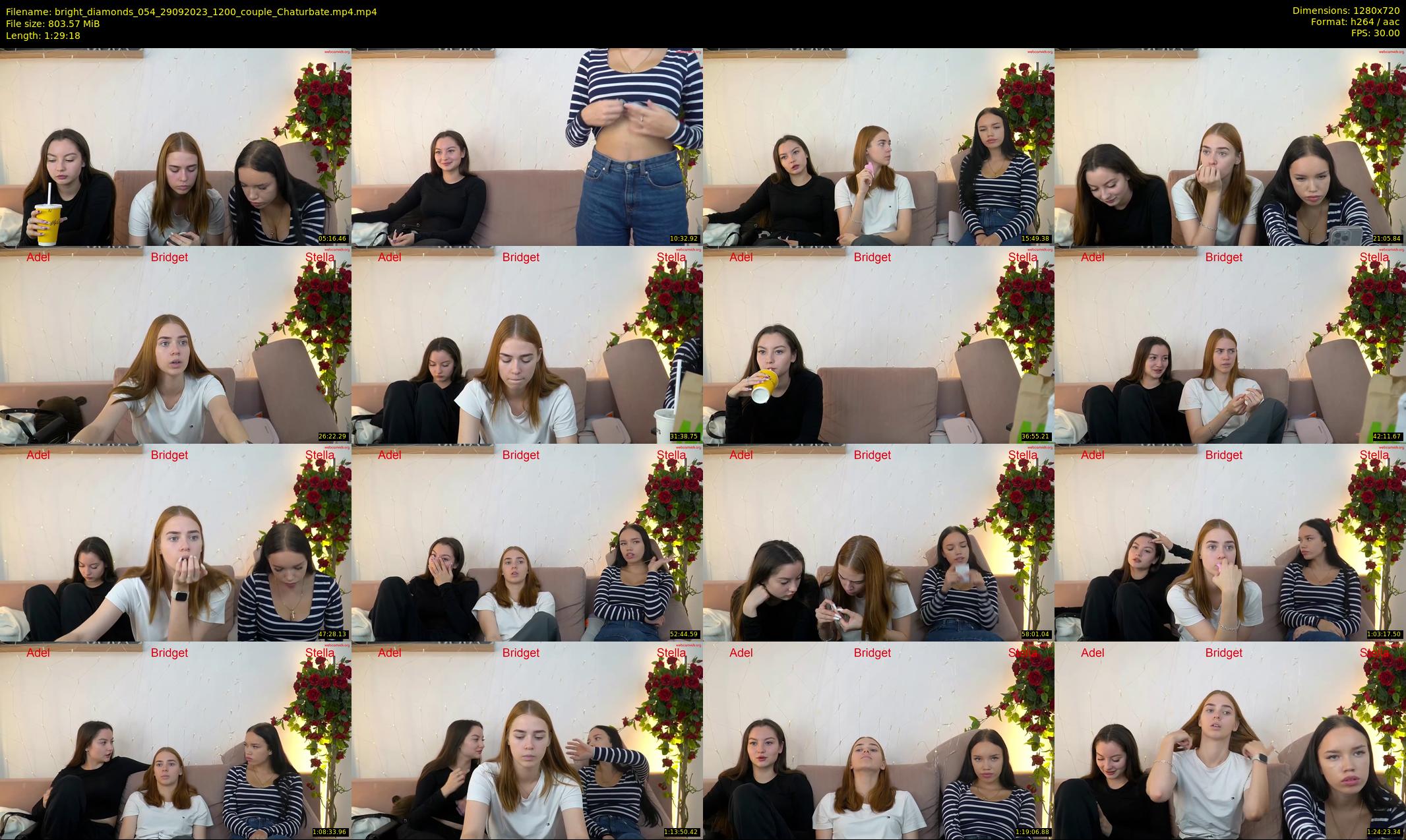 bright_diamonds_054 — 90 minute Chaturbate couple cam show recording, 720p, Sep 29, 2023