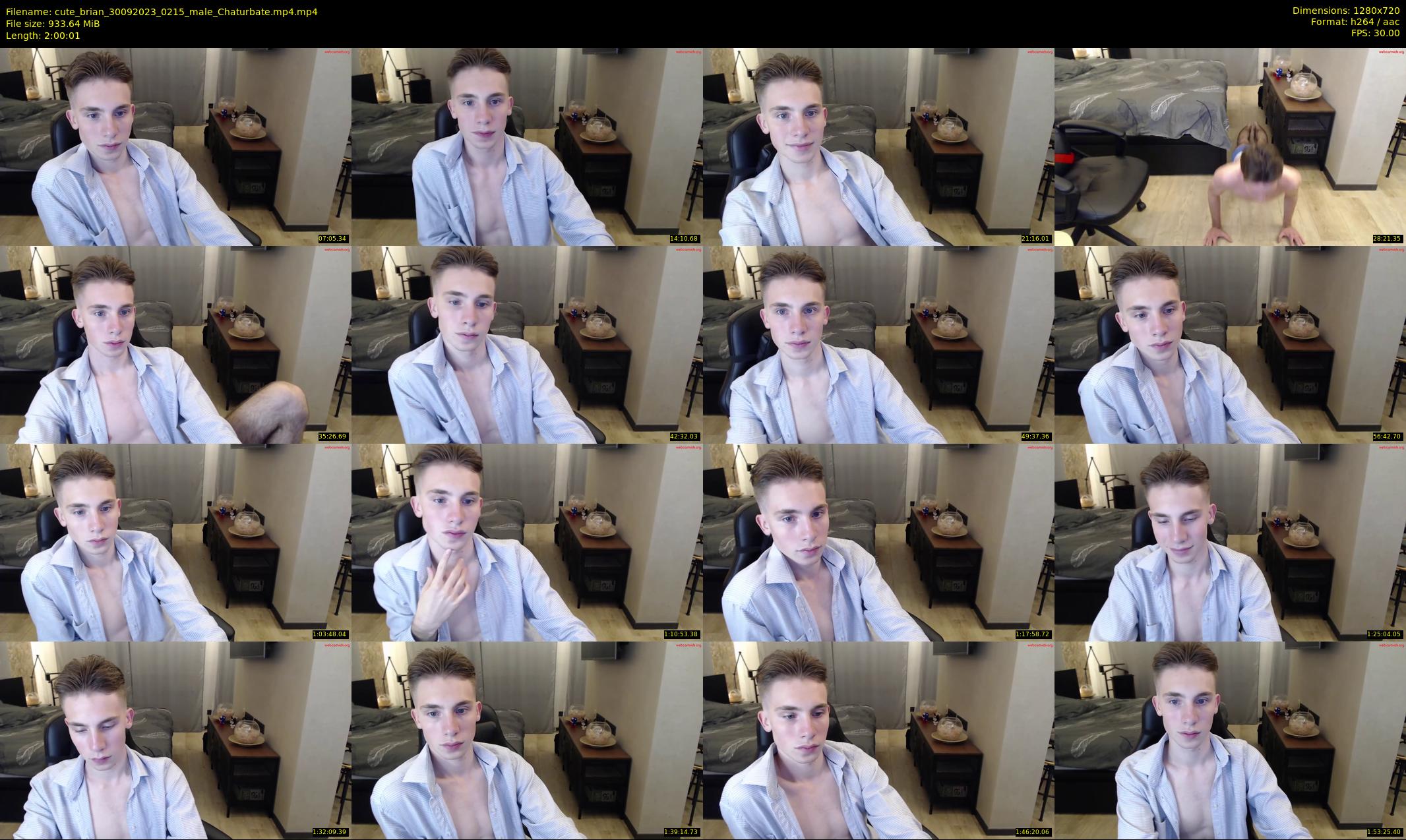 cute_brian — 121 minute Chaturbate male cam show recording, 720p, Sep 30, 2023