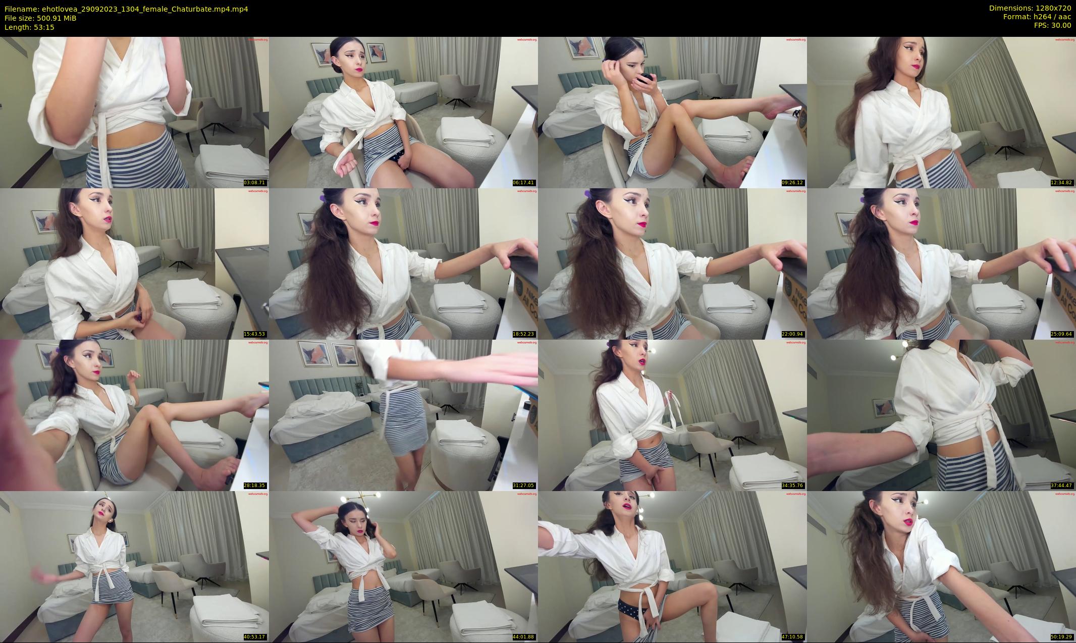 ehotlovea — 54 minute Chaturbate female cam show recording, 720p, Sep 29, 2023