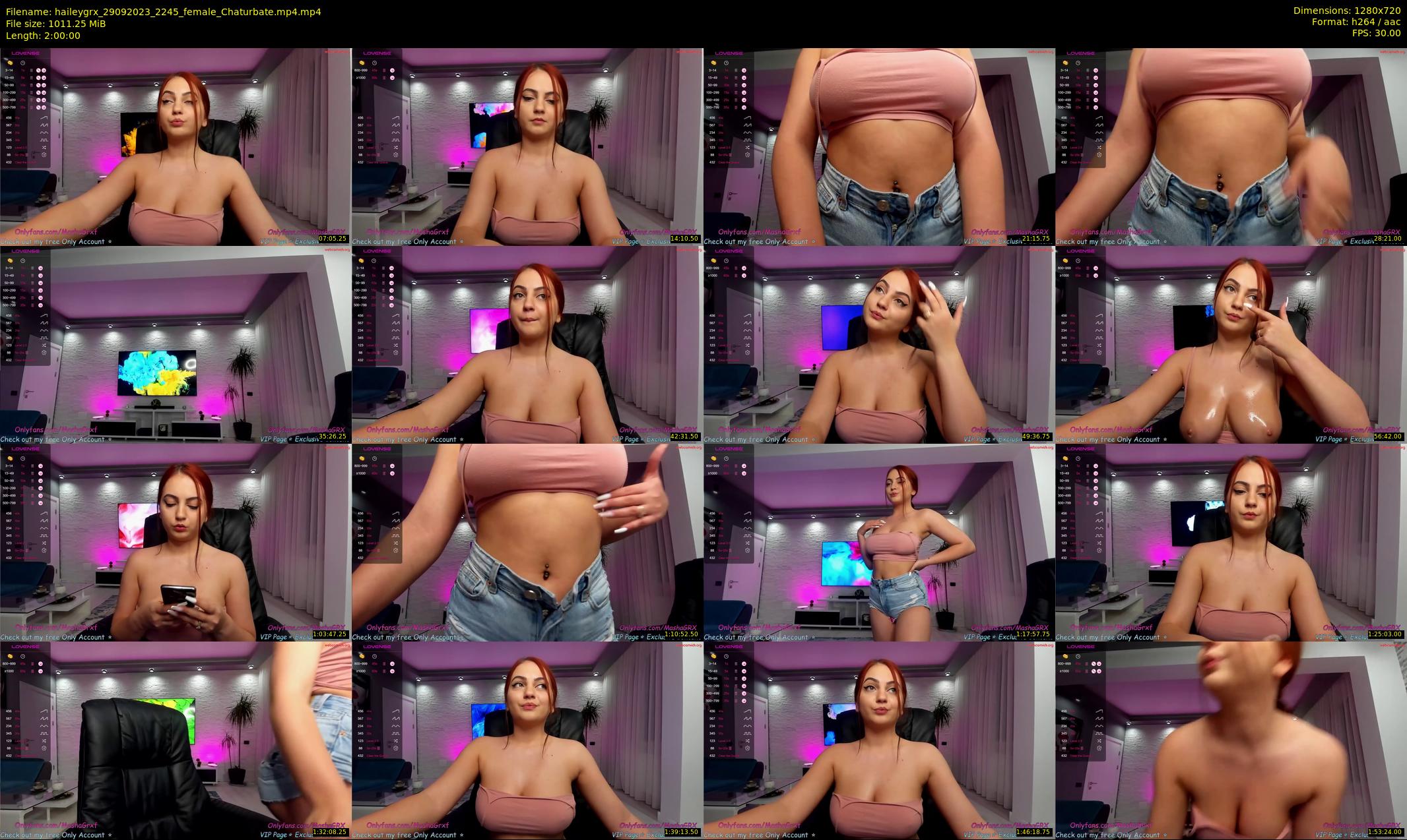 haileygrx — 120 minute Chaturbate female cam show recording, 720p, Sep 29, 2023