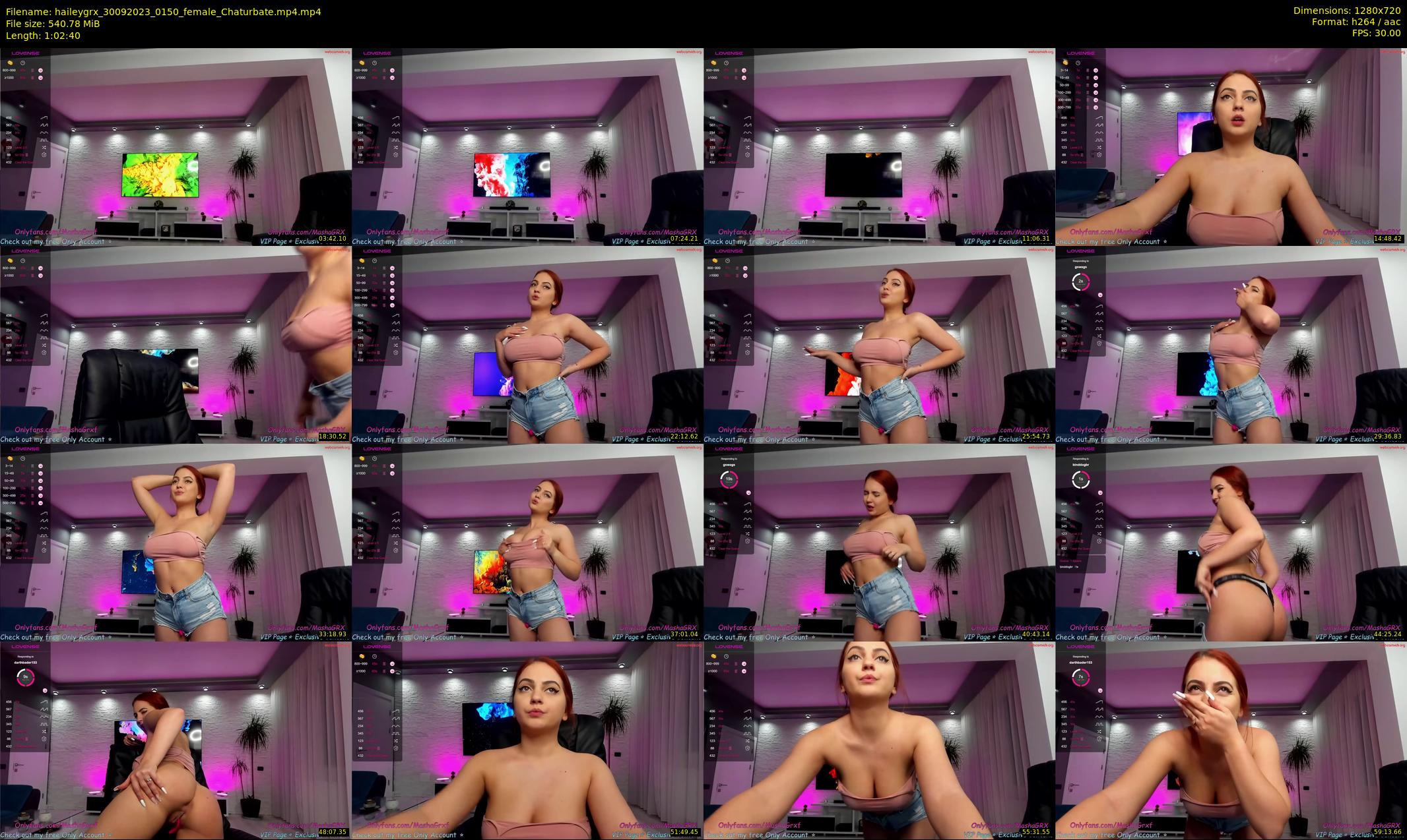 haileygrx — 63 minute Chaturbate female cam show recording, 720p, Sep 30, 2023