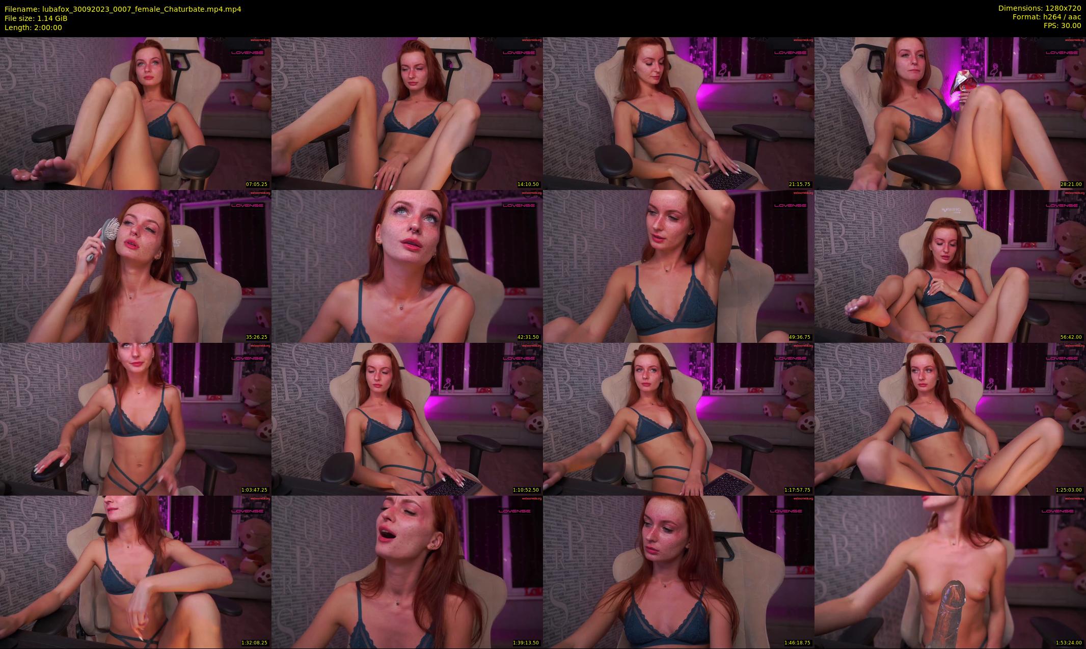 lubafox — 120 minute Chaturbate female cam show recording, 720p, Sep 30, 2023