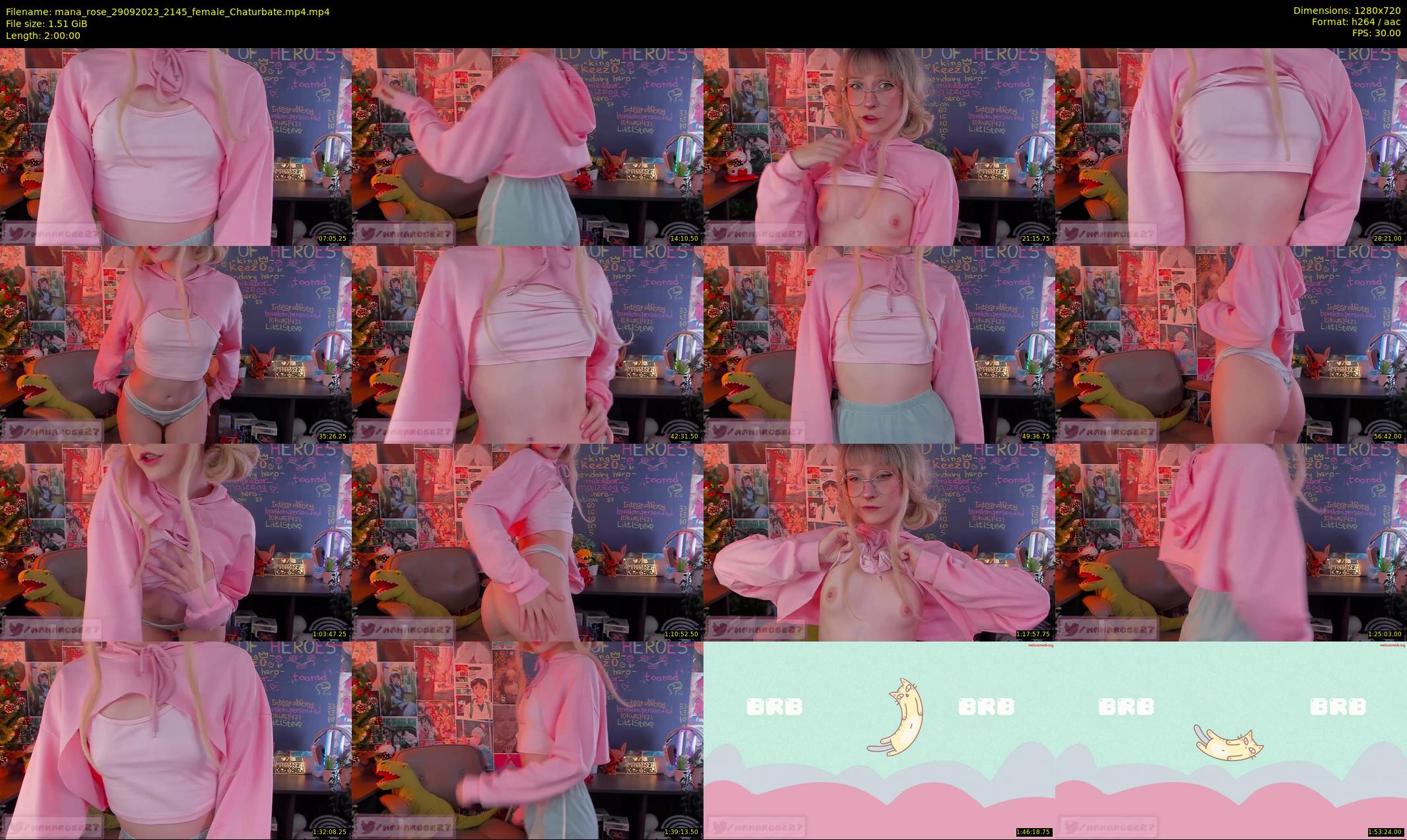 mana_rose — 120 minute Chaturbate female cam show recording, 720p, Sep 29, 2023