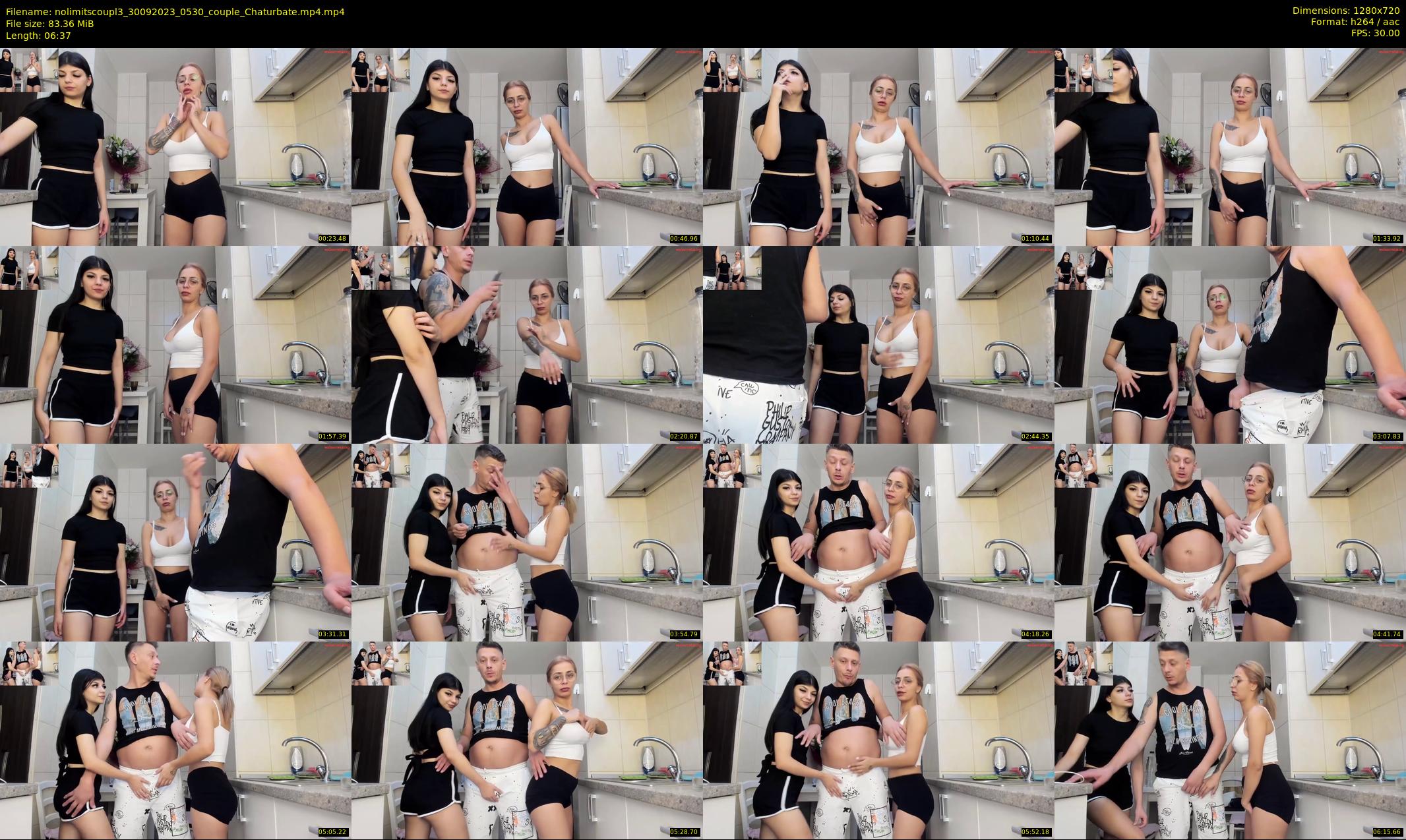 nolimitscoupl3 — 7 minute Chaturbate couple cam show recording, 720p, Sep 30, 2023