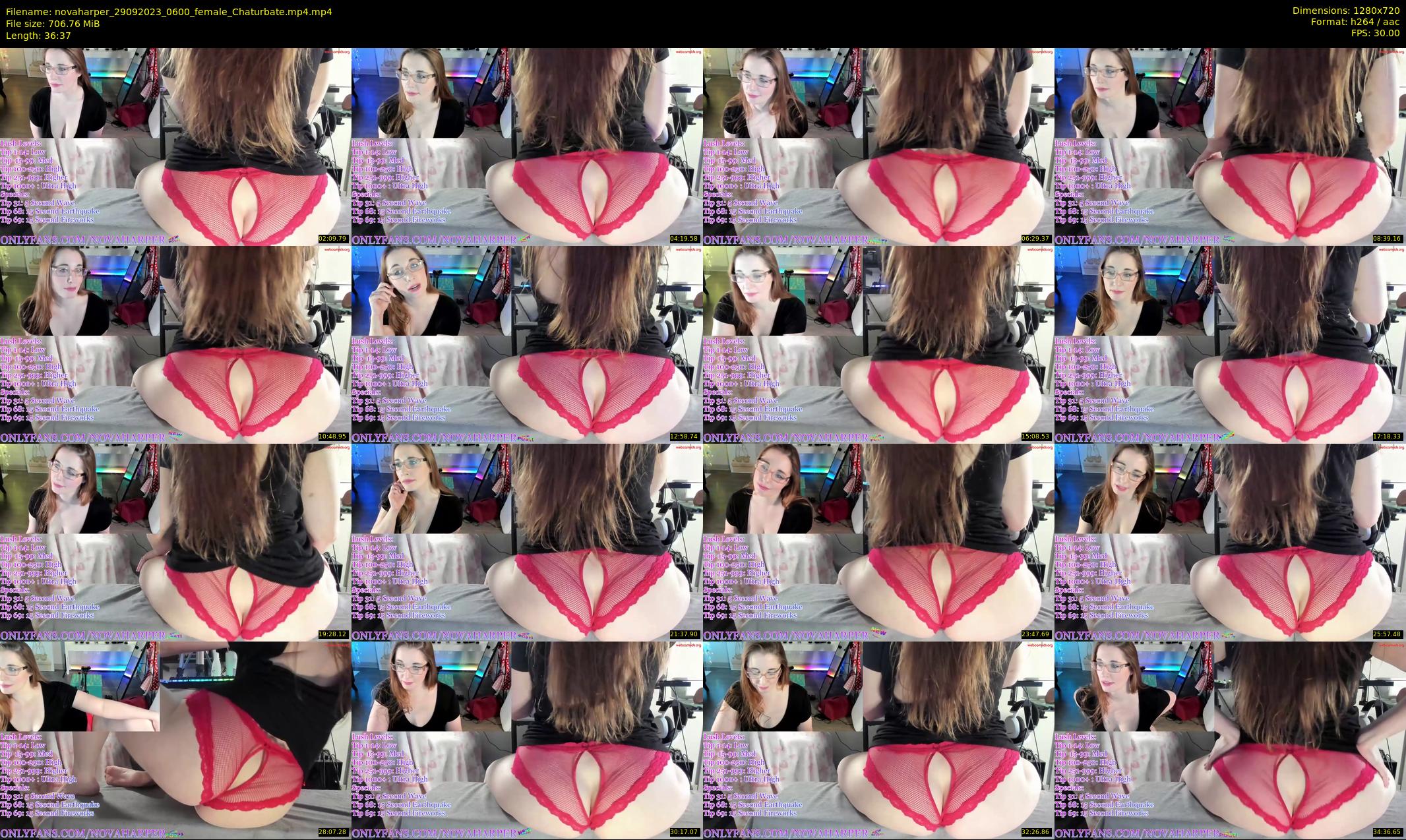 novaharper — 37 minute Chaturbate female cam show recording, 720p, Sep 29, 2023
