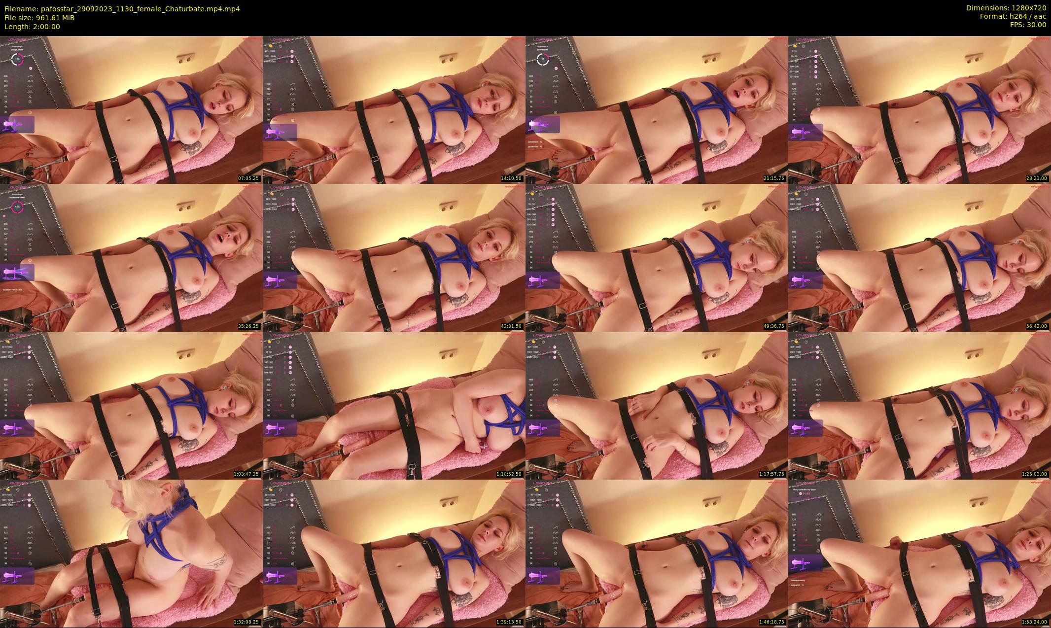 pafosstar — 120 minute Chaturbate female cam show recording, 720p, Sep 29, 2023