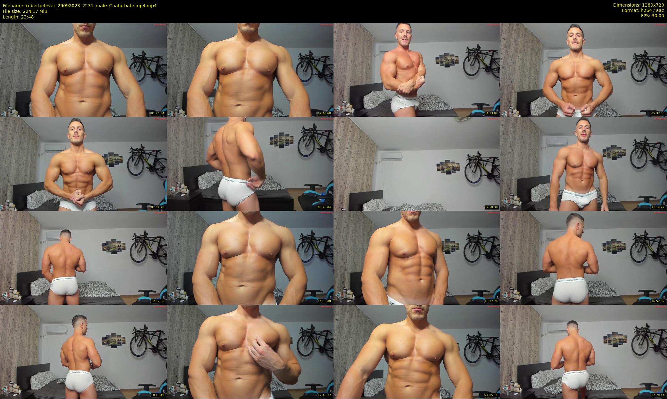 roberto4ever — 24 minute Chaturbate male cam show recording, 720p, Sep 29, 2023