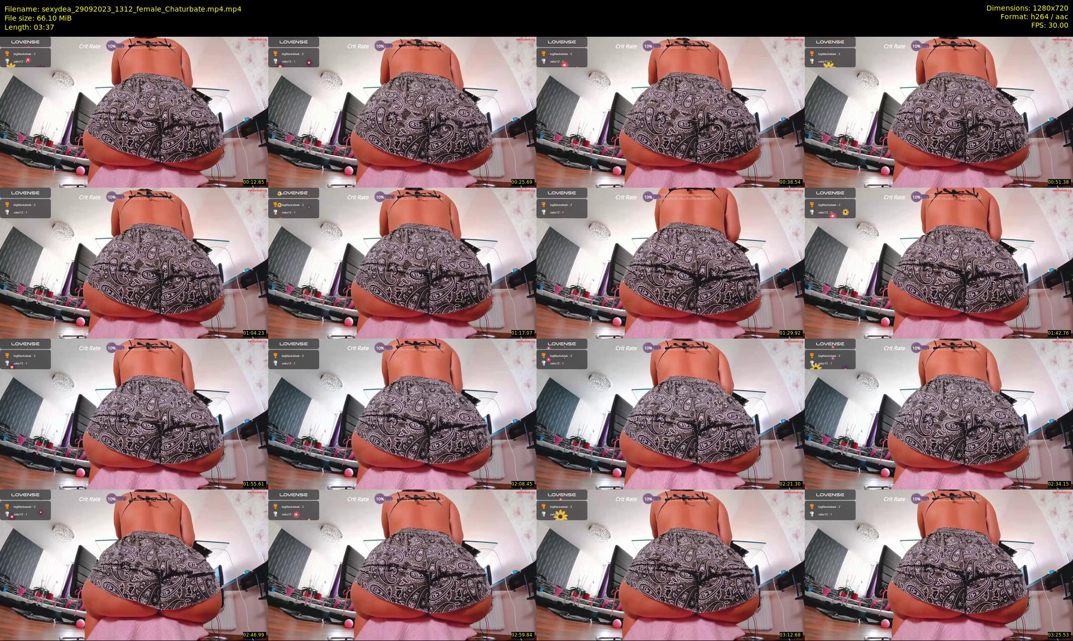 sexydea — 4 minute Chaturbate female cam show recording, 720p, Sep 29, 2023