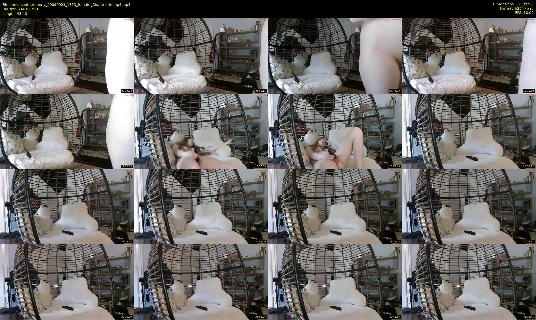 southerbunny — 44 minute Chaturbate female cam show recording, 720p, Sep 29, 2023