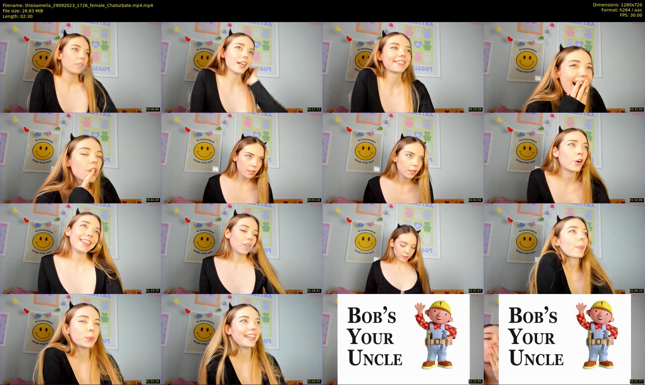 thisisamelia — 3 minute Chaturbate female cam show recording, 720p, Sep 29, 2023