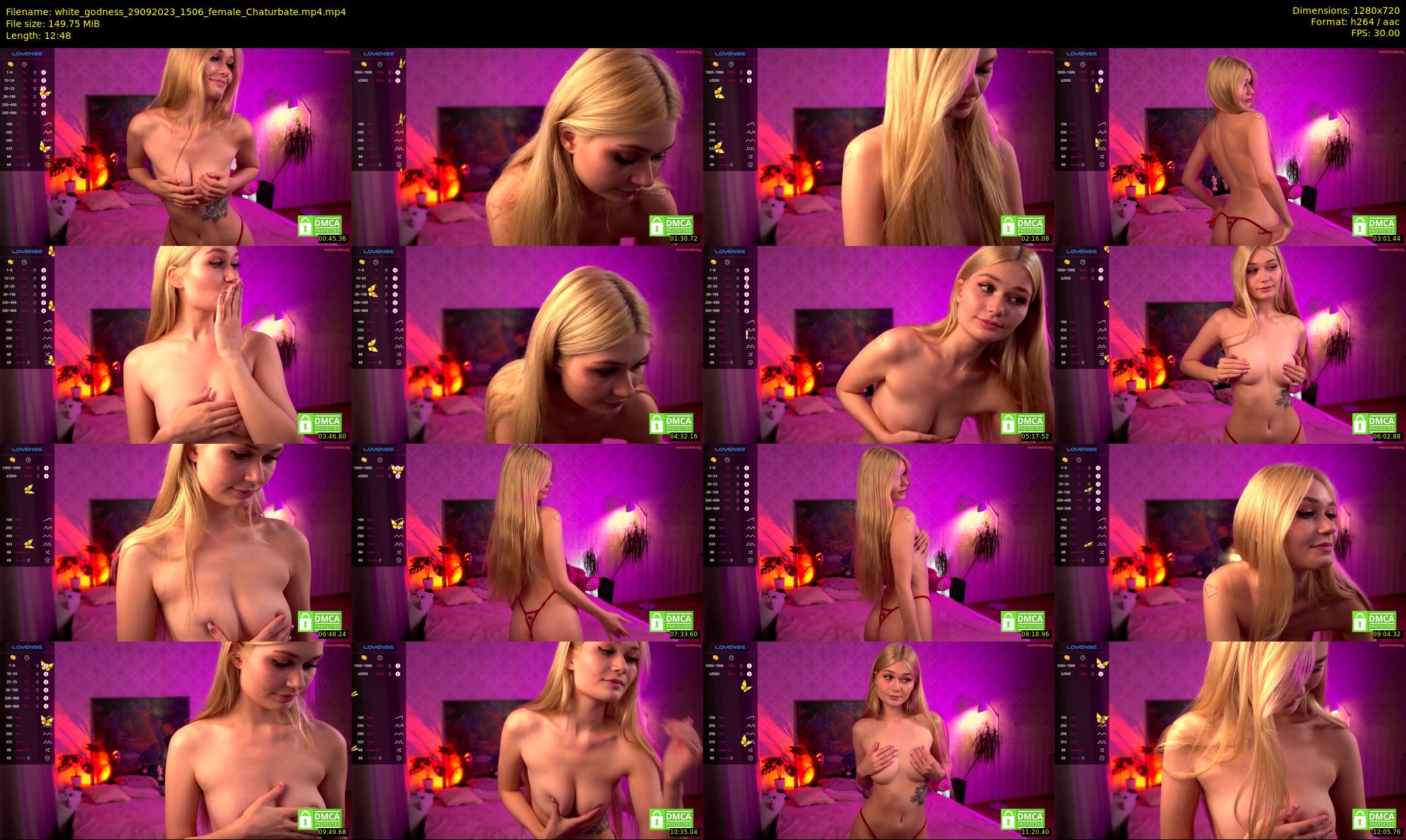 white_godness — 13 minute Chaturbate female cam show recording, 720p, Sep 29, 2023