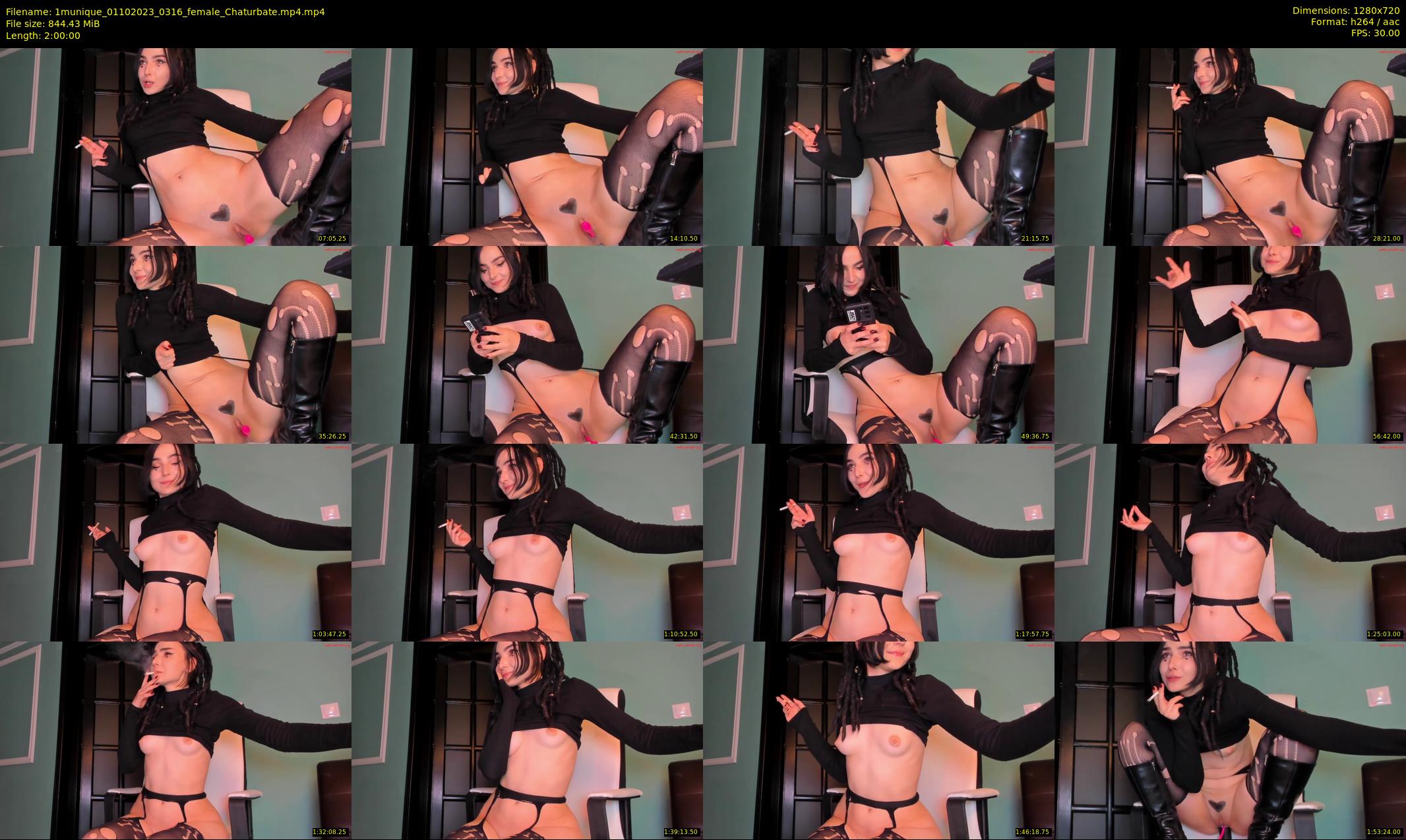 1munique — 120 minute Chaturbate female cam show recording, 720p, Oct 1, 2023