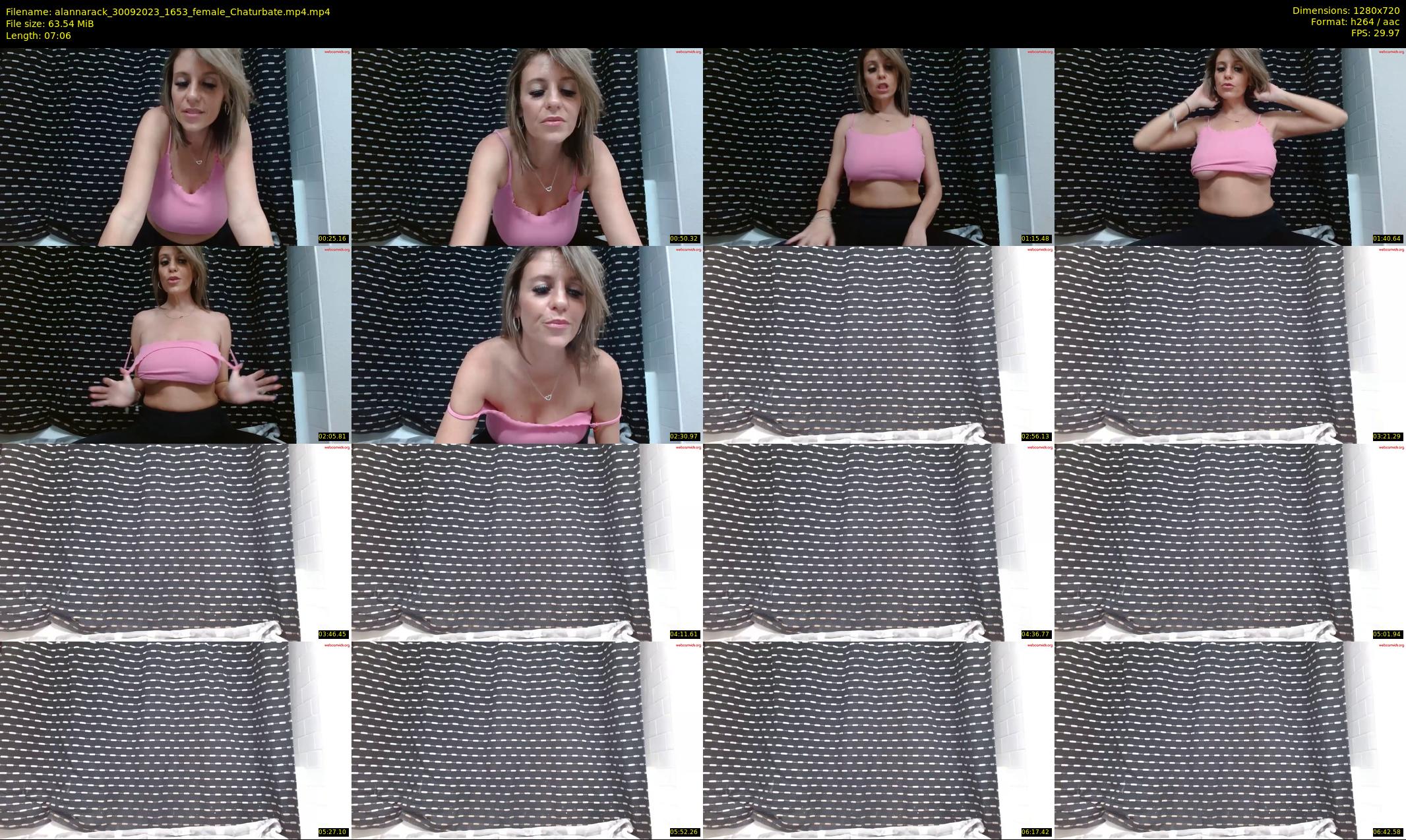 alannarack — 8 minute Chaturbate female cam show recording, 720p, Sep 30, 2023