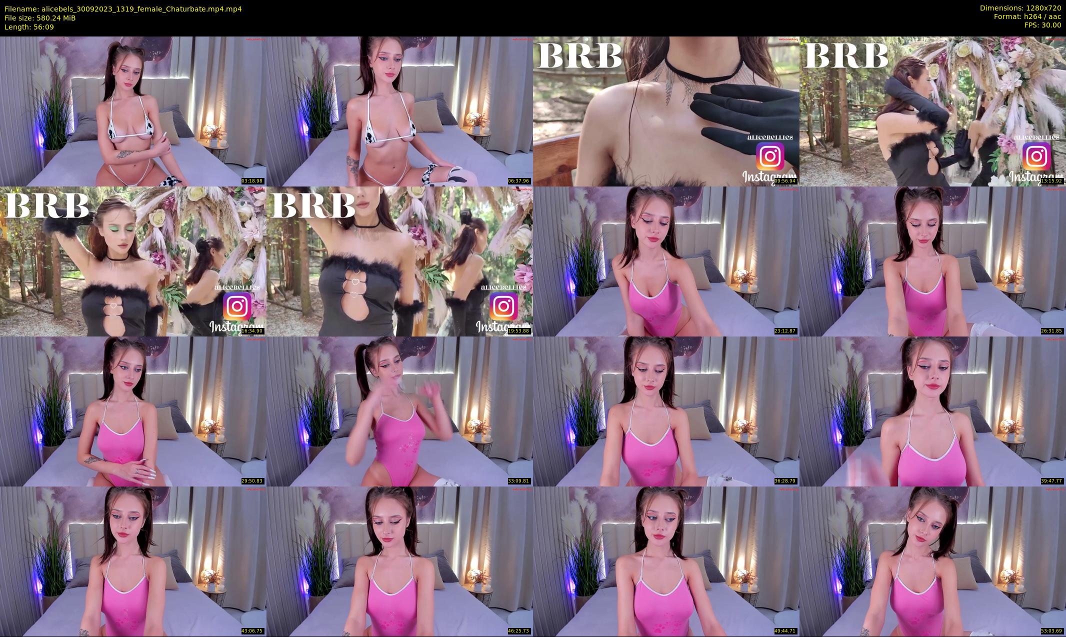 alicebels — 57 minute Chaturbate female cam show recording, 720p, Sep 30, 2023