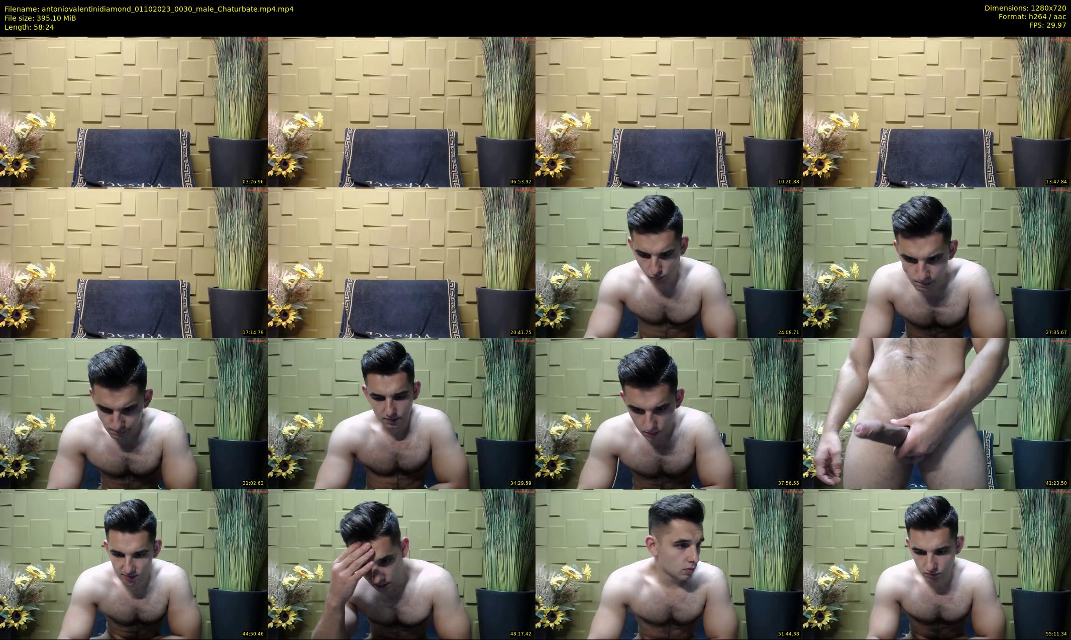 antoniovalentinidiamond — 59 minute Chaturbate male cam show recording, 720p, Oct 1, 2023