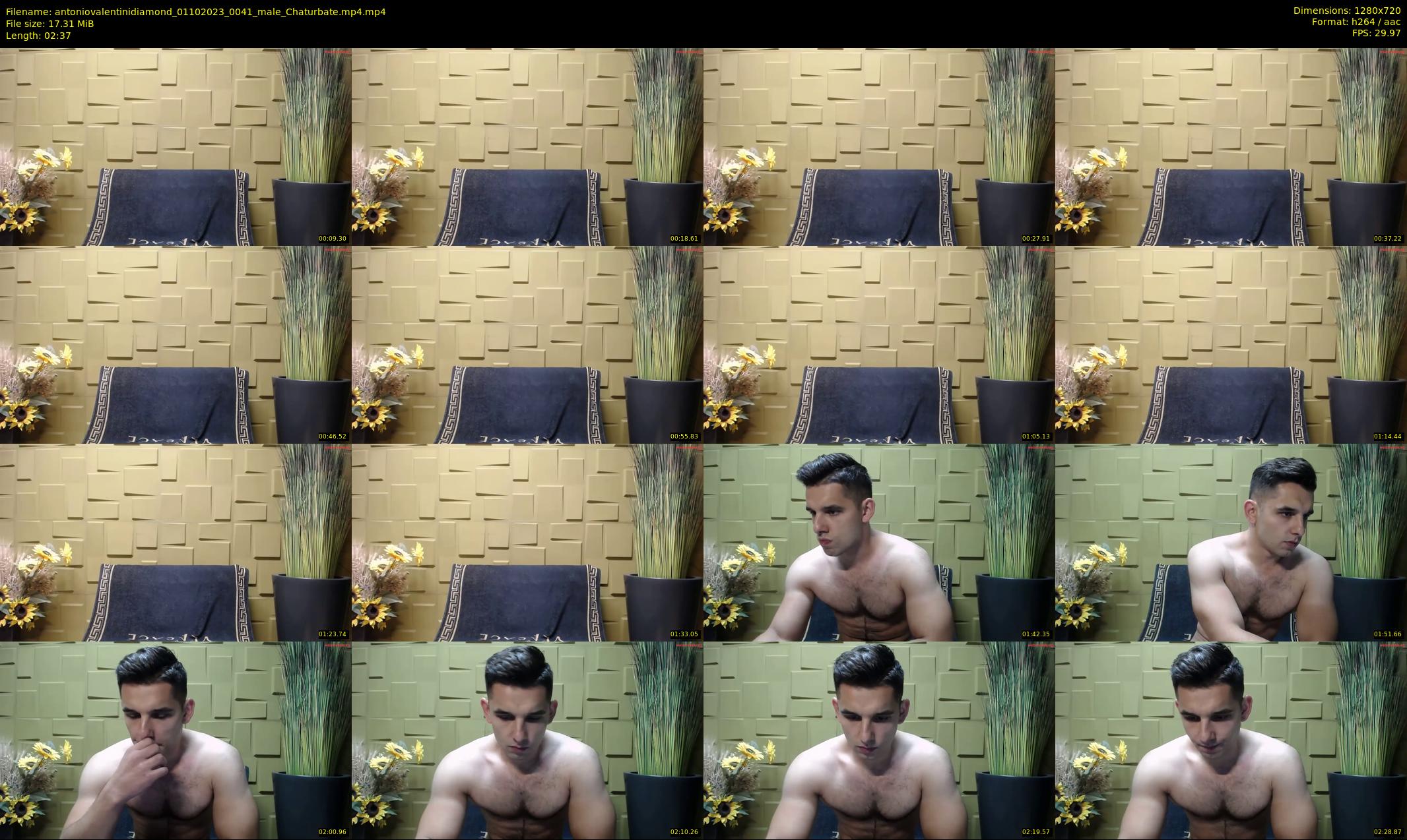 antoniovalentinidiamond — 3 minute Chaturbate male cam show recording, 720p, Oct 1, 2023