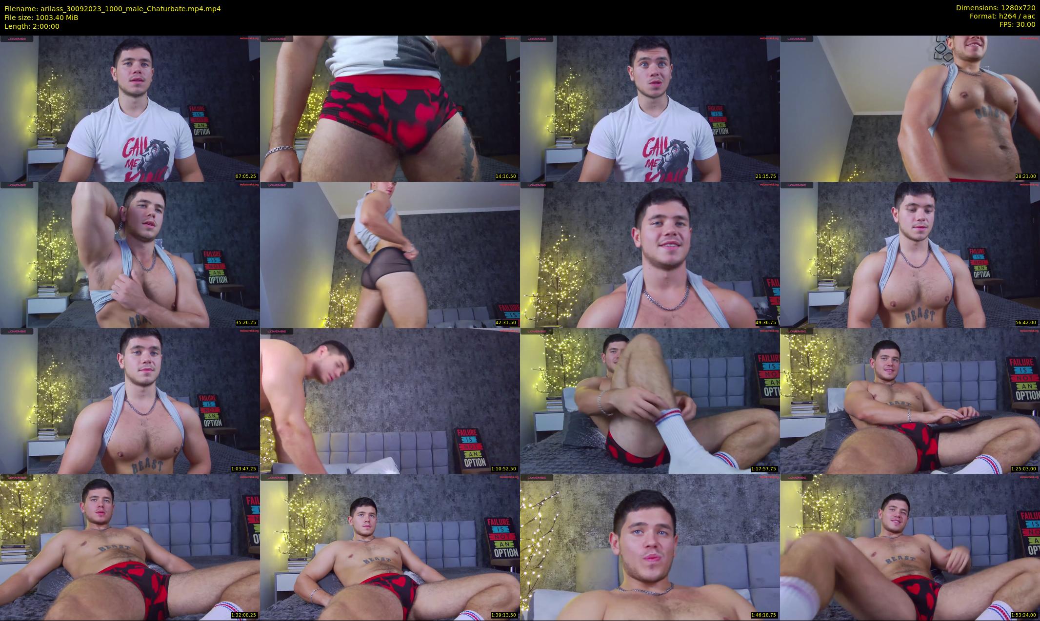 arilass — 120 minute Chaturbate male cam show recording, 720p, Sep 30, 2023