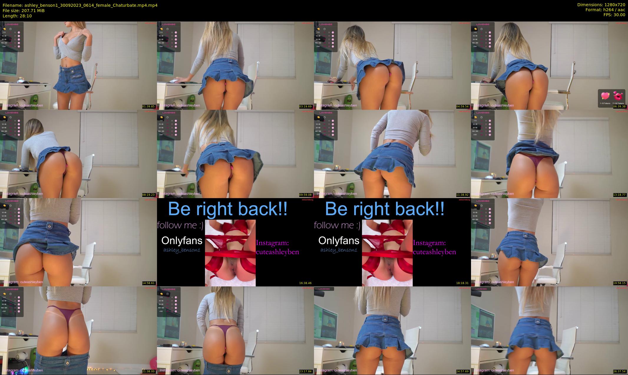 ashley_benson1 — 29 minute Chaturbate female cam show recording, 720p, Sep 30, 2023