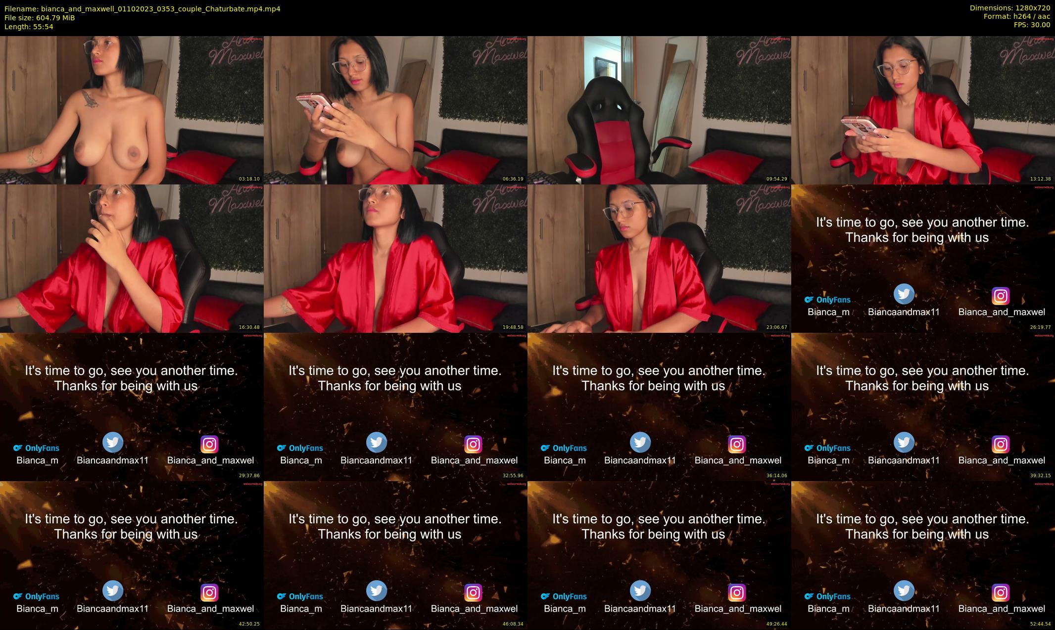 bianca_and_maxwell — 56 minute Chaturbate couple cam show recording, 720p, Oct 1, 2023