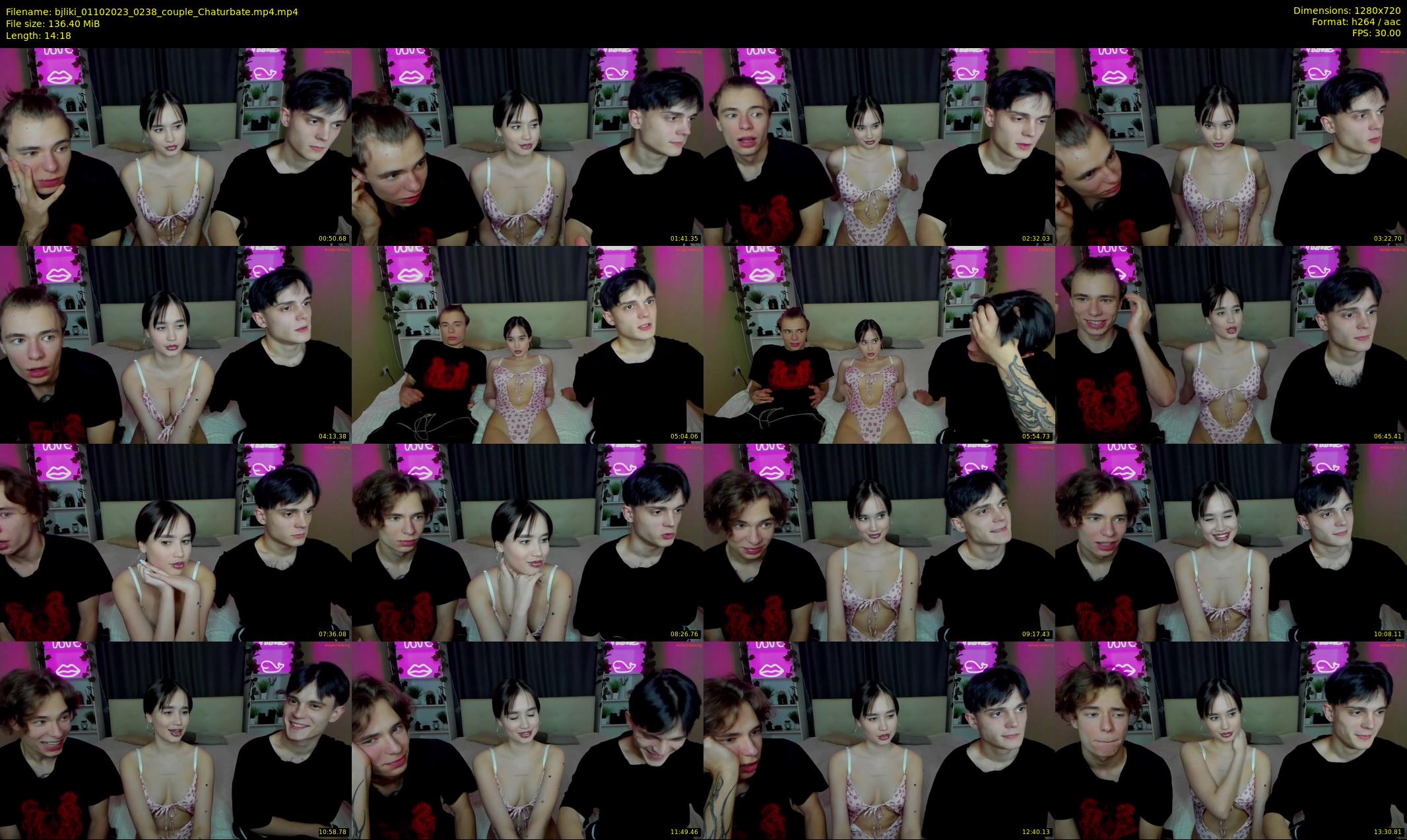 bjliki — 15 minute Chaturbate couple cam show recording, 720p, Oct 1, 2023