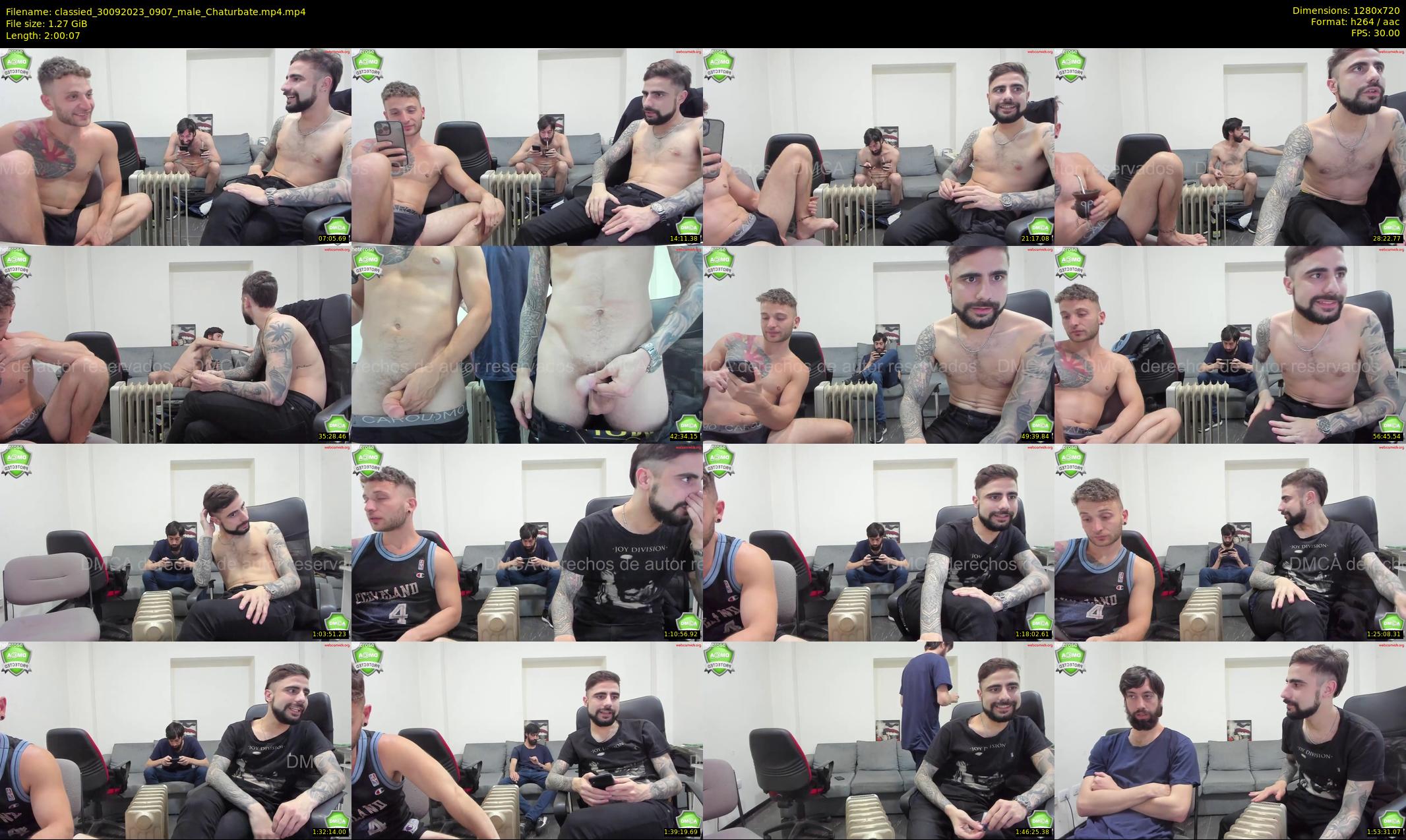 classied — 121 minute Chaturbate male cam show recording, 720p, Sep 30, 2023