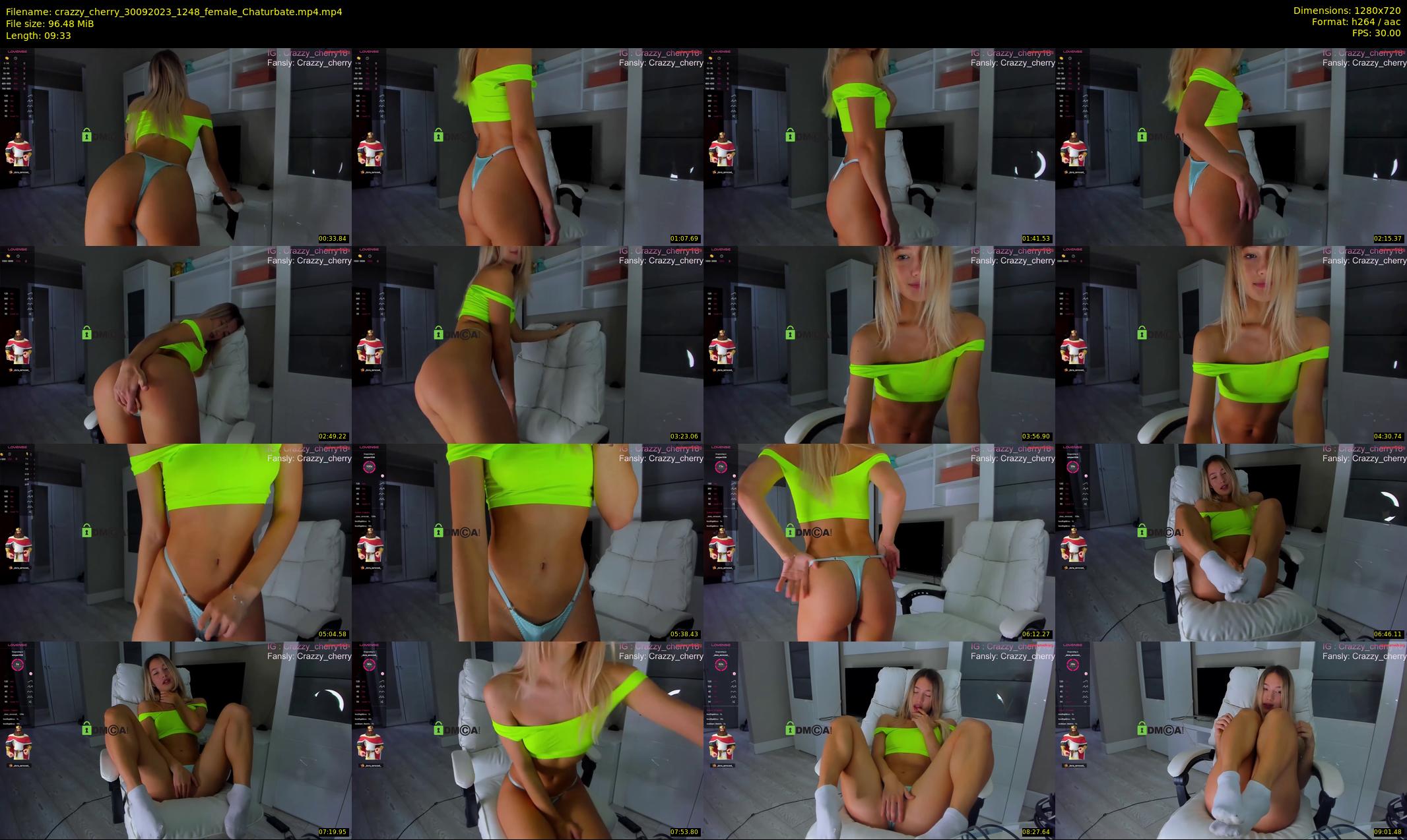crazzy_cherry — 10 minute Chaturbate female cam show recording, 720p, Sep 30, 2023