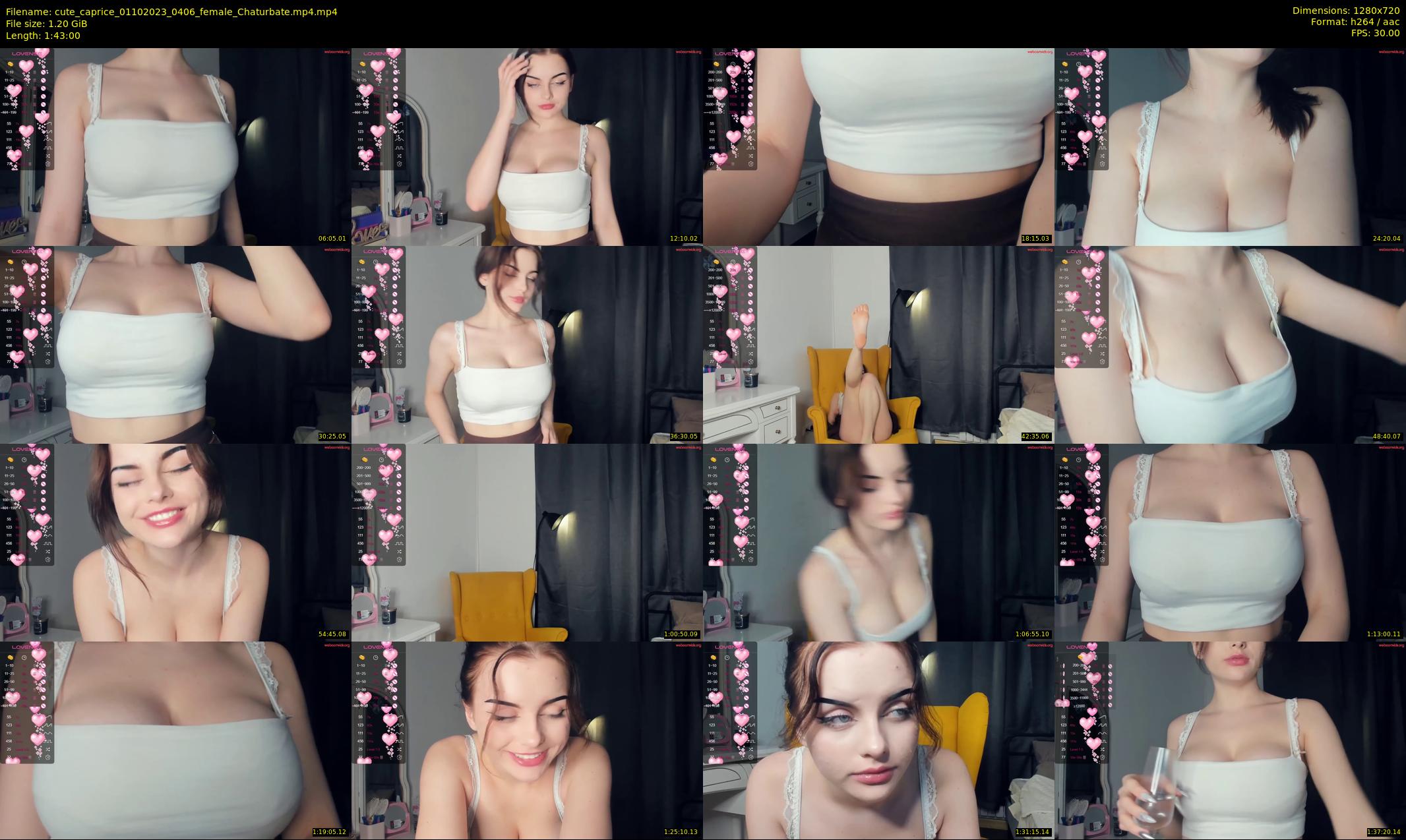 cute_caprice — 103 minute Chaturbate female cam show recording, 720p, Oct 1, 2023