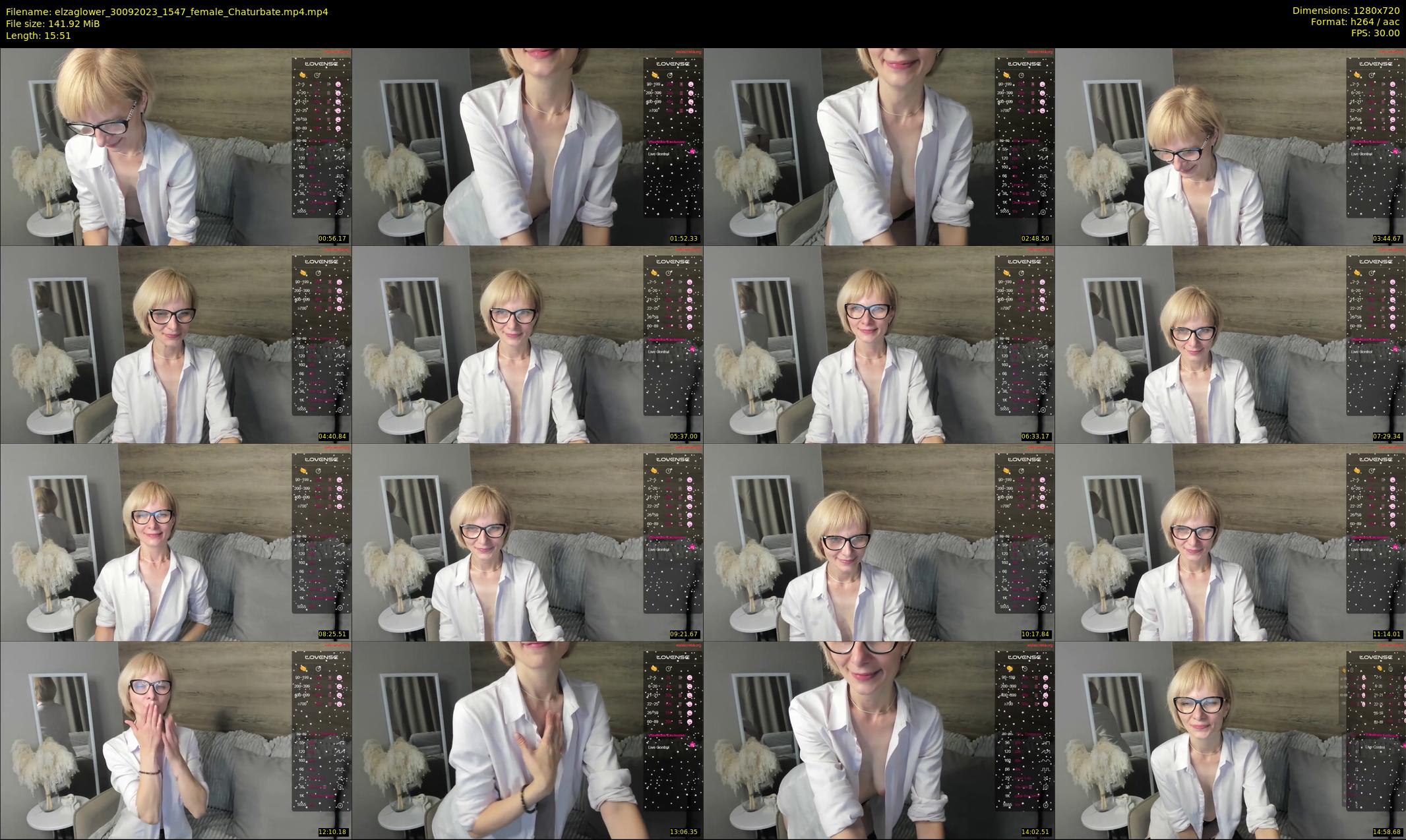 elzaglower — 16 minute Chaturbate female cam show recording, 720p, Sep 30, 2023