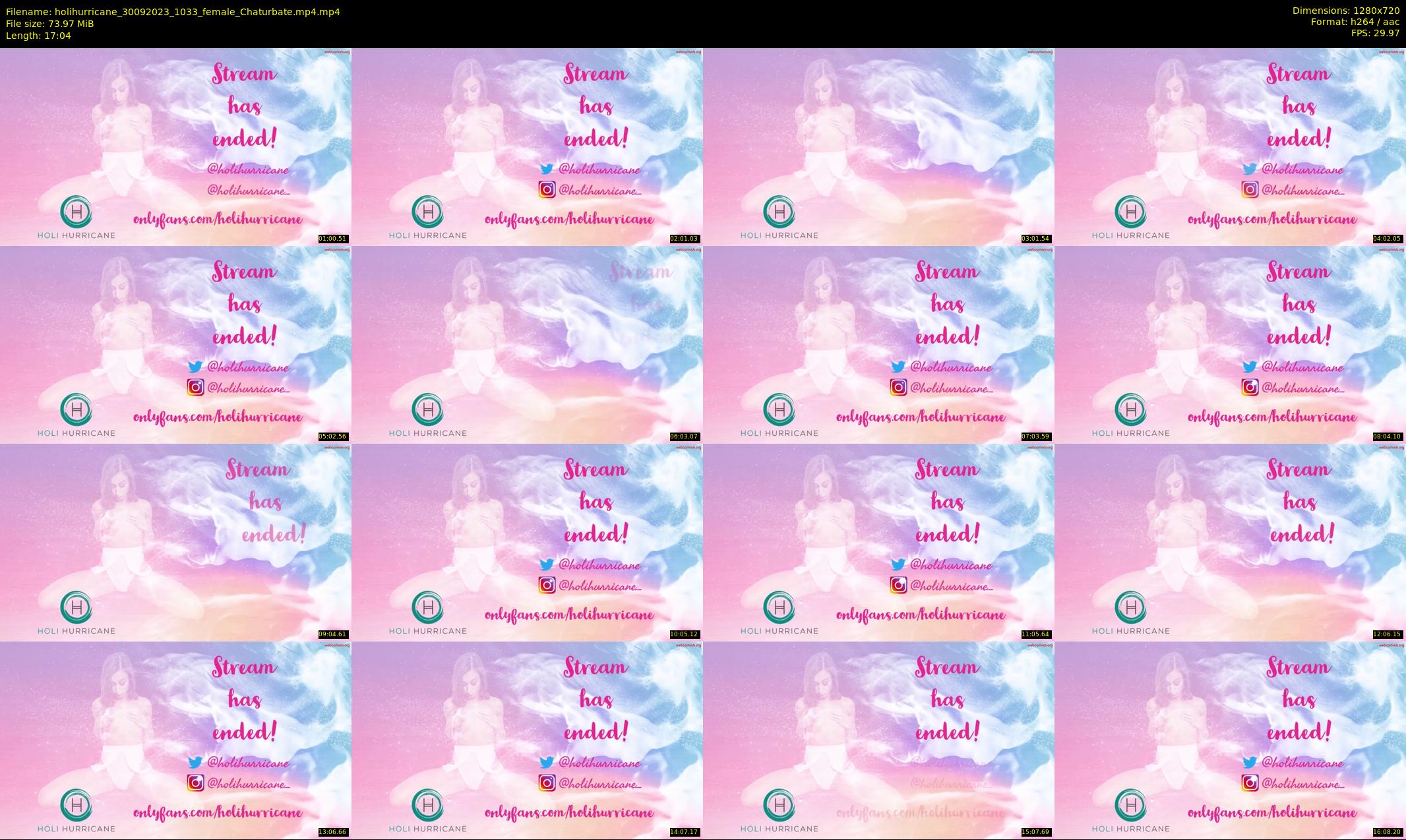 holihurricane — 18 minute Chaturbate female cam show recording, 720p, Sep 30, 2023