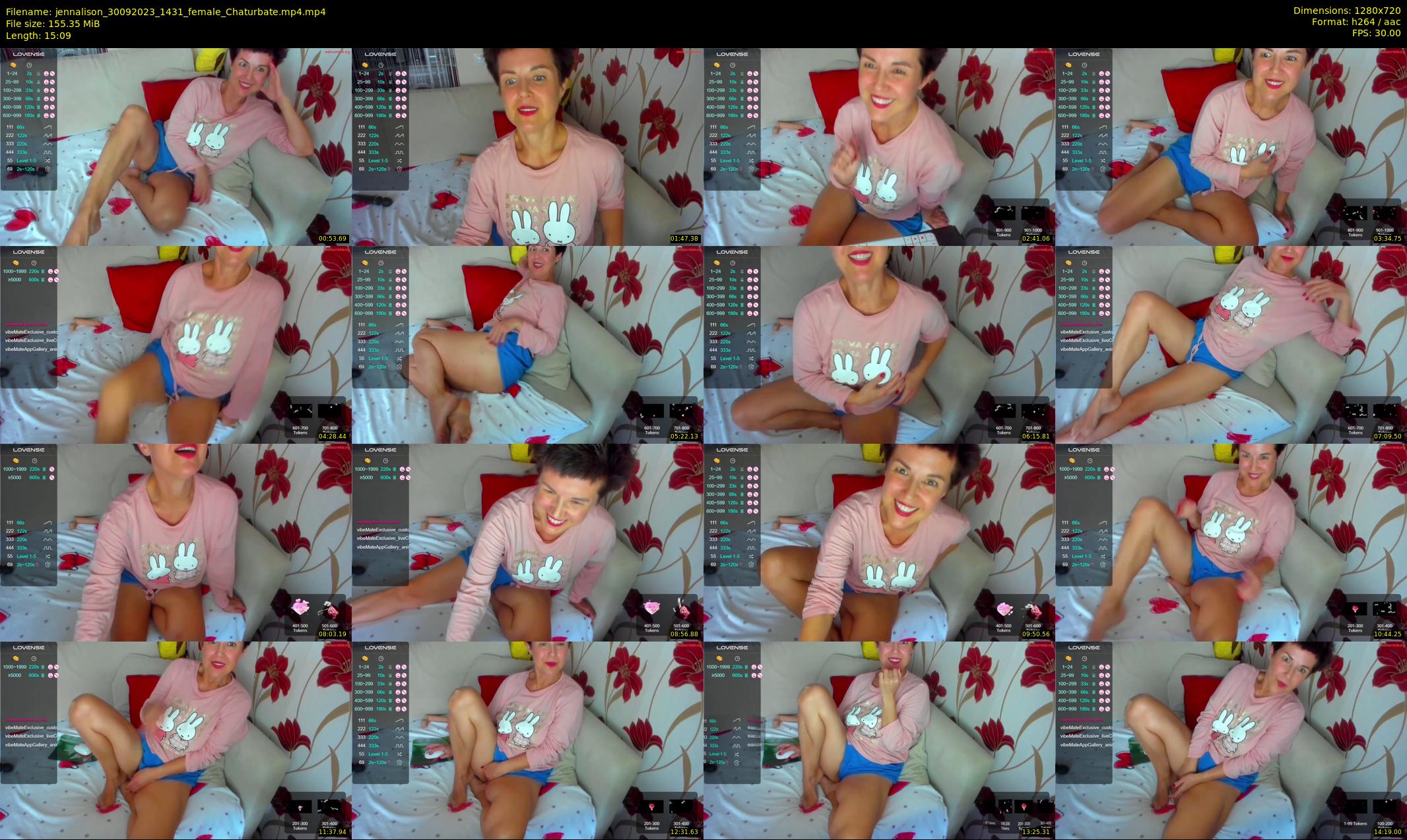 jennalison — 16 minute Chaturbate female cam show recording, 720p, Sep 30, 2023