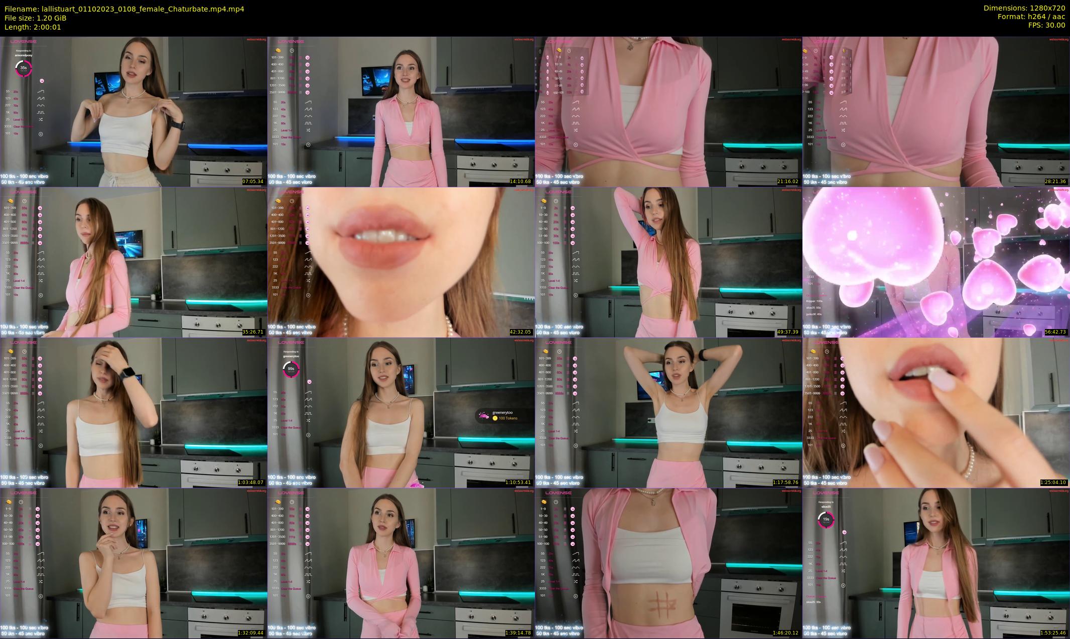 lallistuart — 121 minute Chaturbate female cam show recording, 720p, Oct 1, 2023