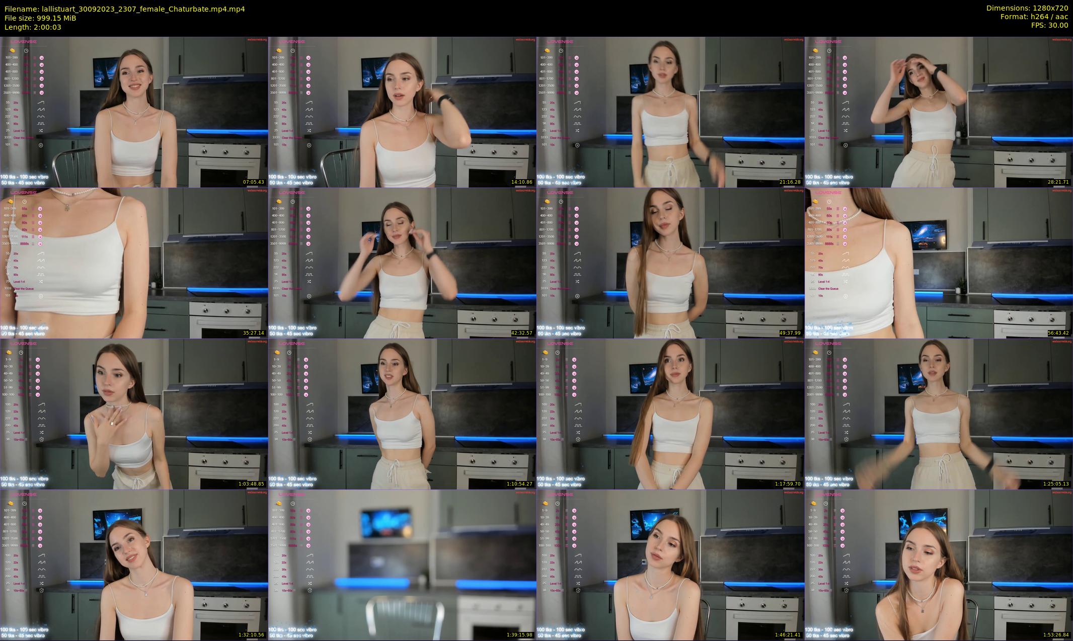 lallistuart — 121 minute Chaturbate female cam show recording, 720p, Sep 30, 2023