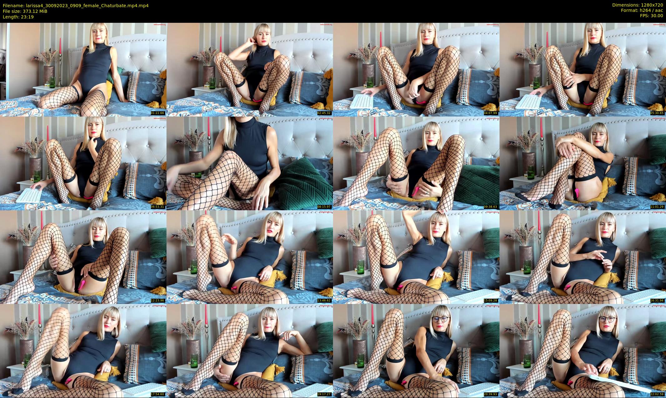 larissa4 — 24 minute Chaturbate female cam show recording, 720p, Sep 30, 2023