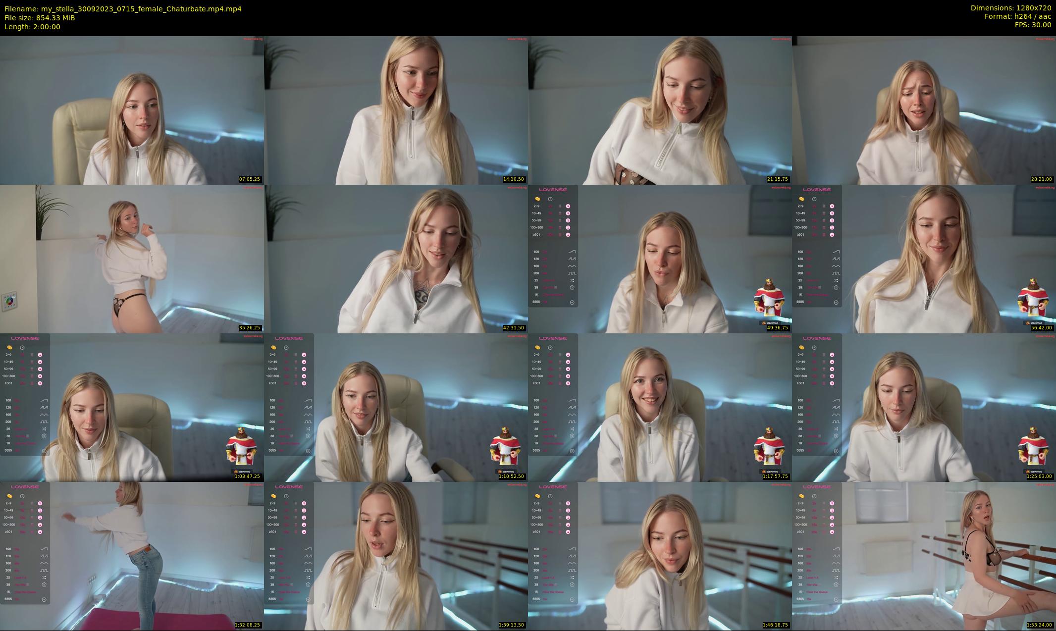 my_stella — 120 minute Chaturbate female cam show recording, 720p, Sep 30, 2023