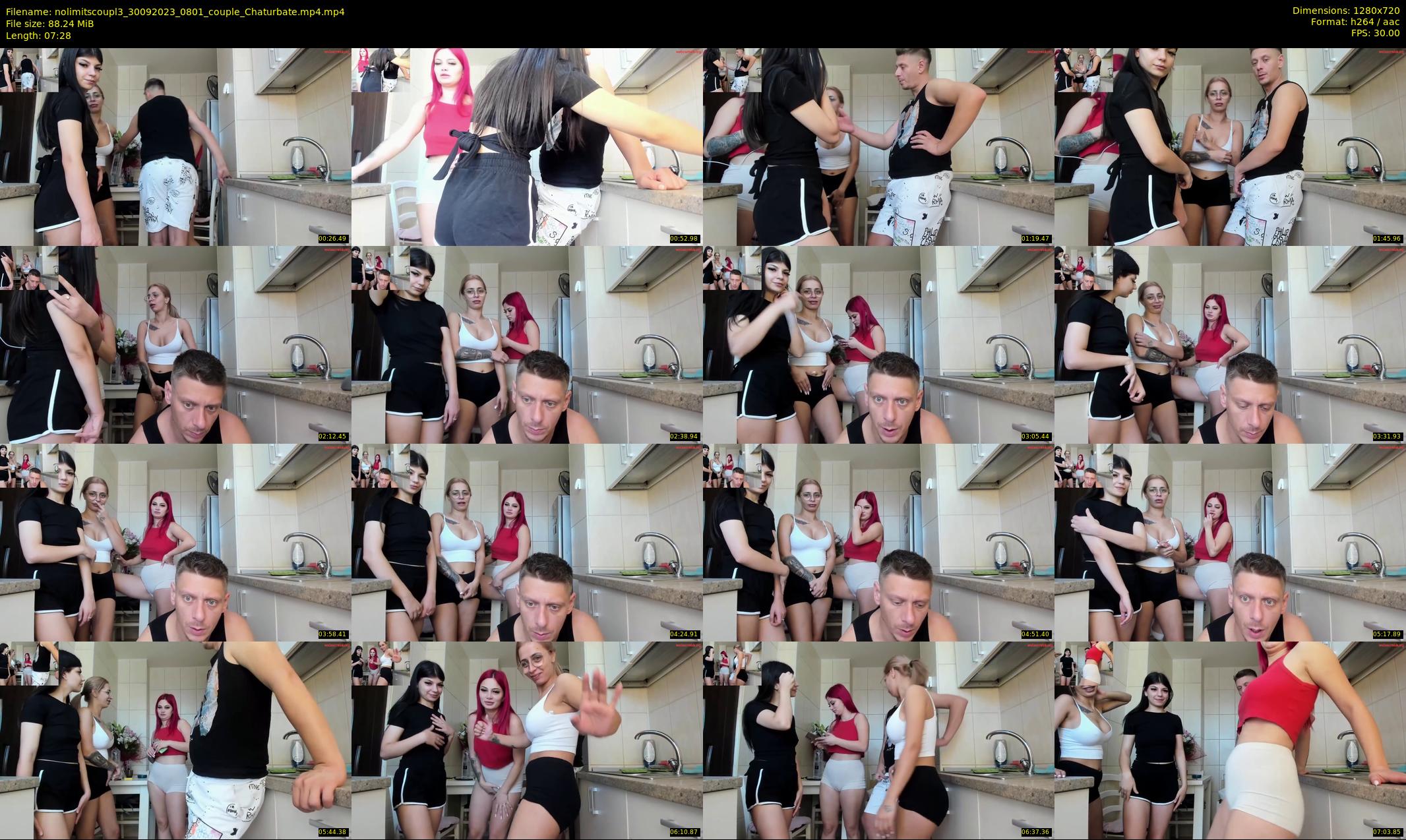 nolimitscoupl3 — 8 minute Chaturbate couple cam show recording, 720p, Sep 30, 2023