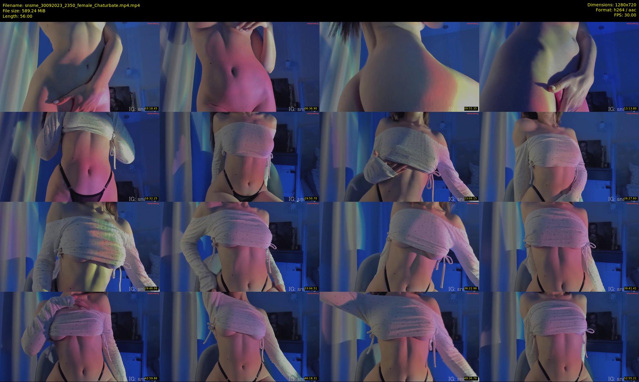 snsme — 56 minute Chaturbate female cam show recording, 720p, Sep 30, 2023