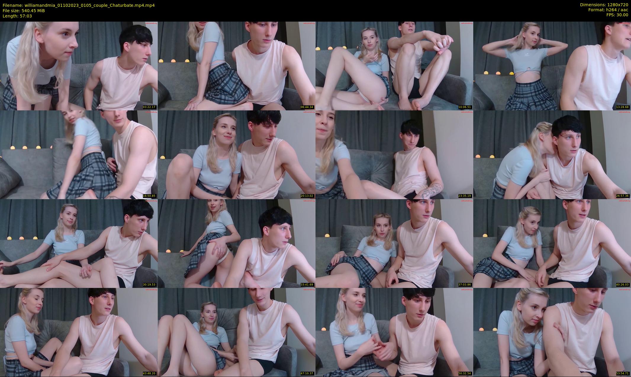 williamandmia — 58 minute Chaturbate couple cam show recording, 720p, Oct 1, 2023
