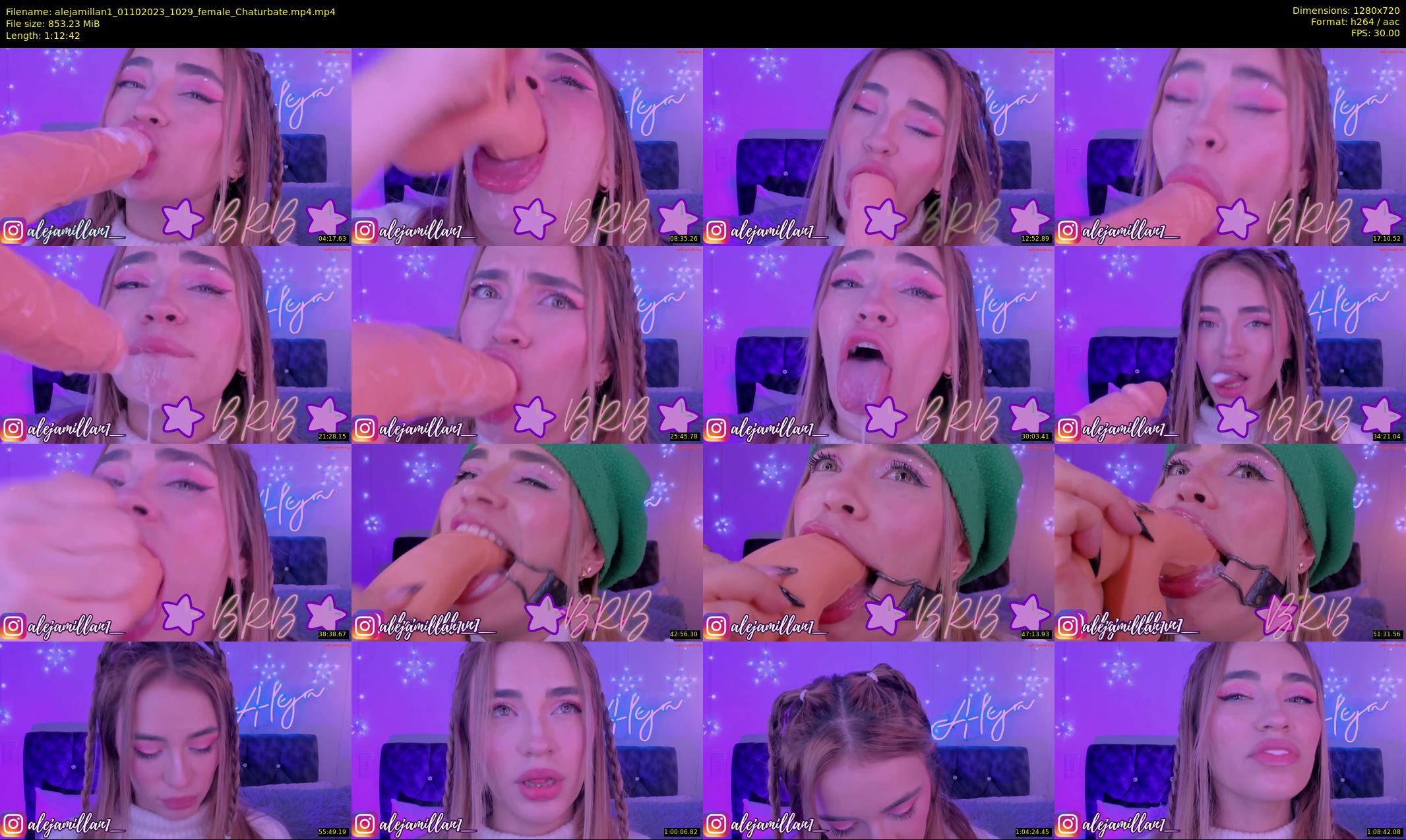 alejamillan1 — 73 minute Chaturbate female cam show recording, 720p, Oct 1, 2023