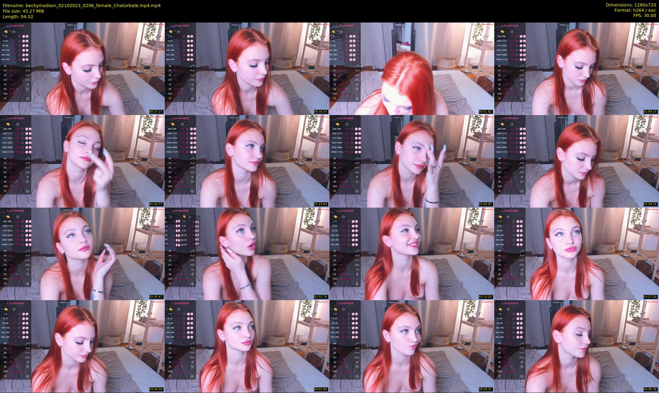 beckymadson — 5 minute Chaturbate female cam show recording, 720p, Oct 2, 2023