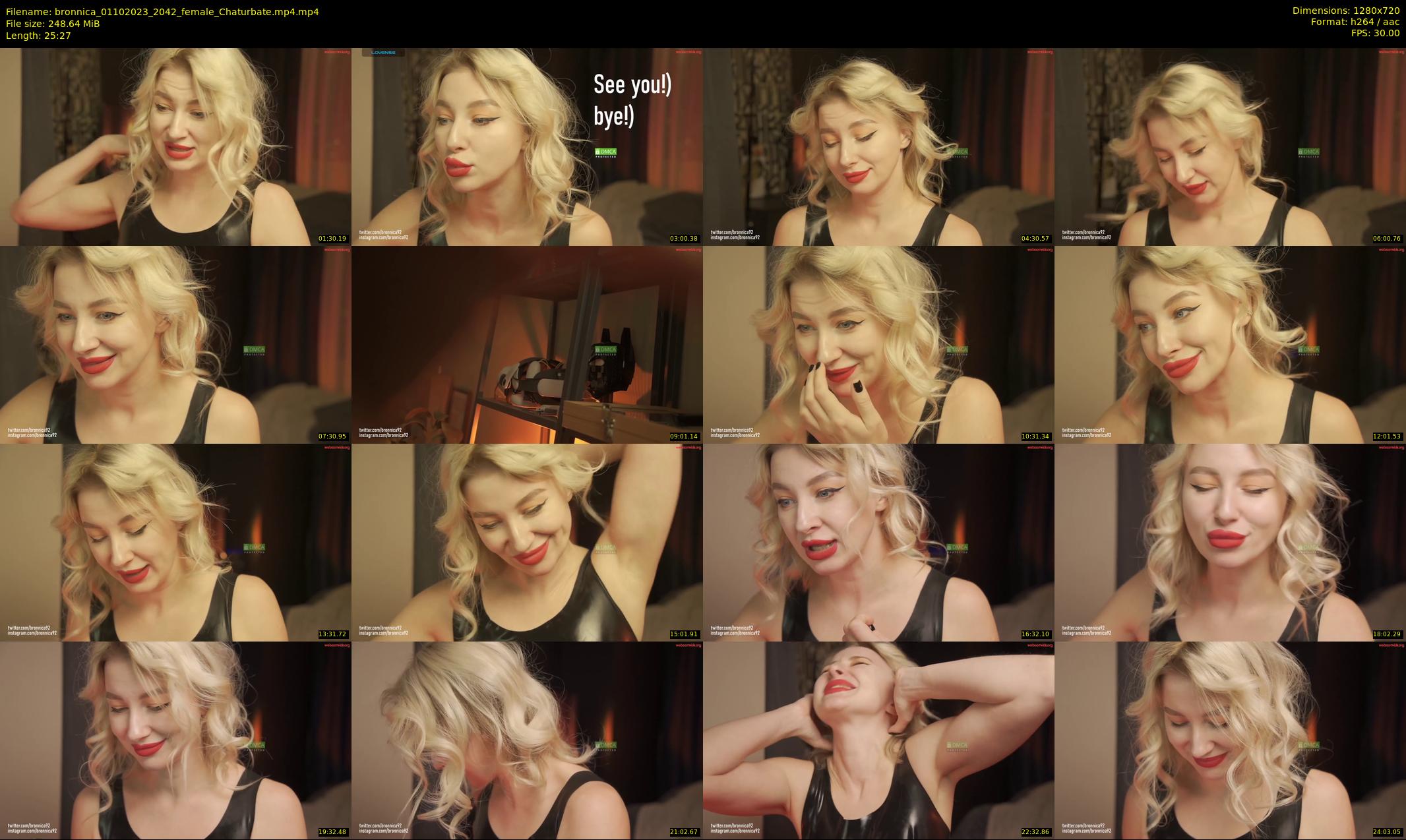 bronnica — 26 minute Chaturbate female cam show recording, 720p, Oct 1, 2023