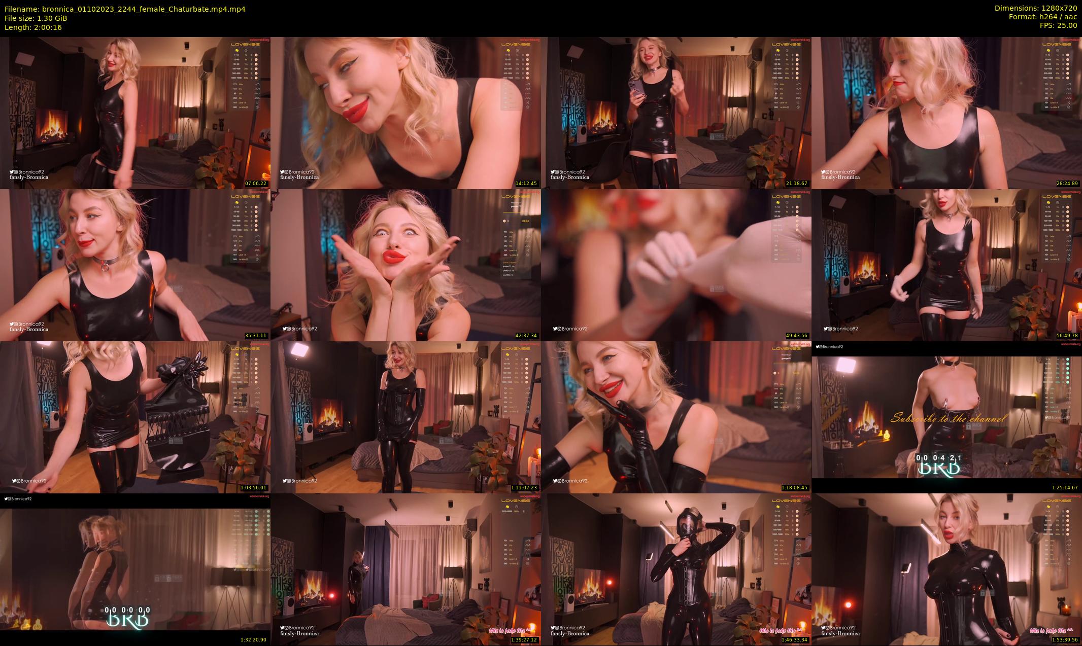 bronnica — 121 minute Chaturbate female cam show recording, 720p, Oct 1, 2023